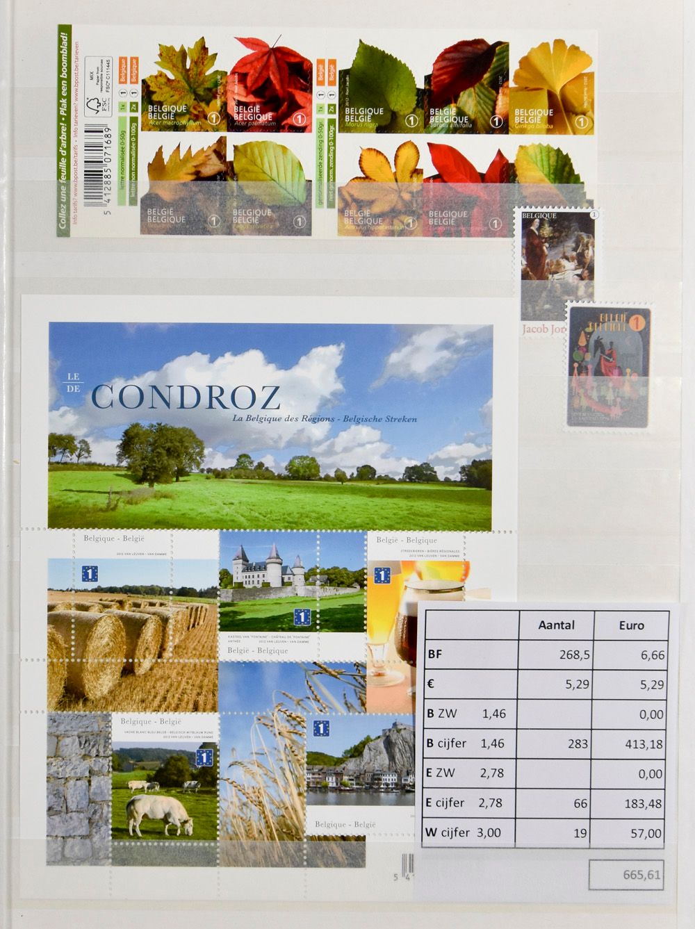 Samenstelling nominaal in insteekboek (1960/2014), inclusief blokken en boekjes, zm (Frankeerwaarde: €665)