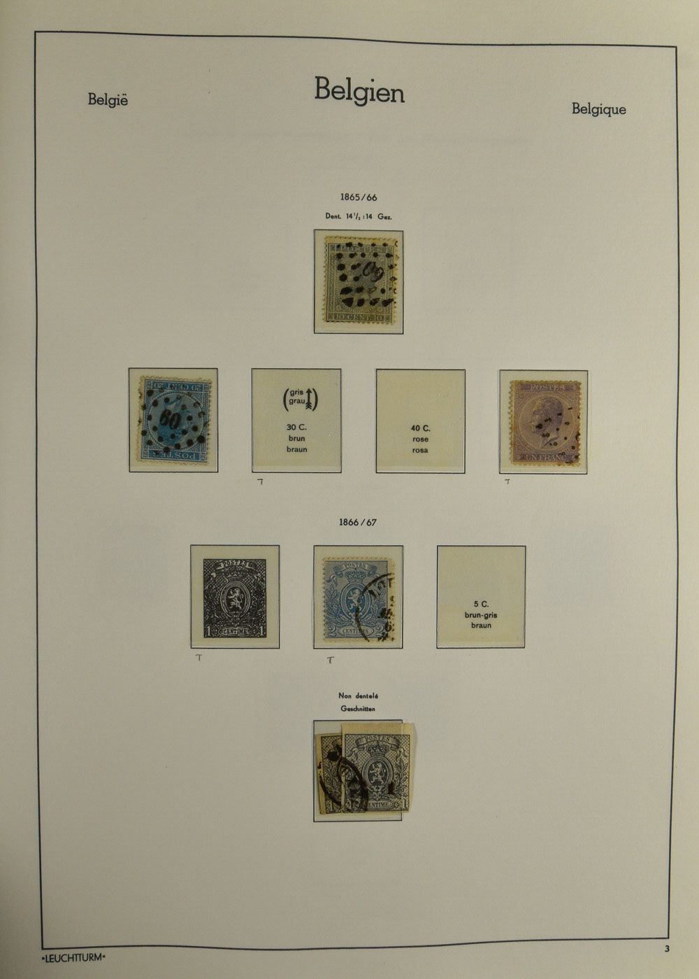 1849/1970 Startverzameling in 3 Leuchtturm albums, waarbij klassiek in gemengde kwaliteit, enkele betere reeksen, zm/m/ntz