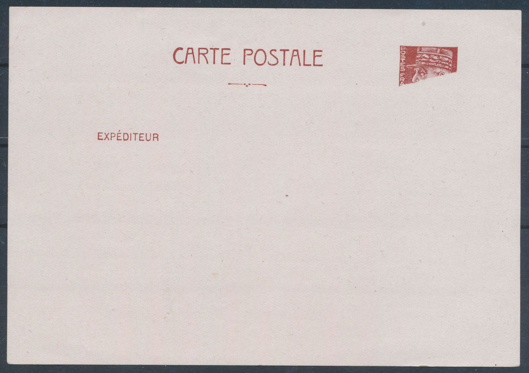 1941 briefkaart Pétain roodbruin, misdruk ongebruikt, zm 
