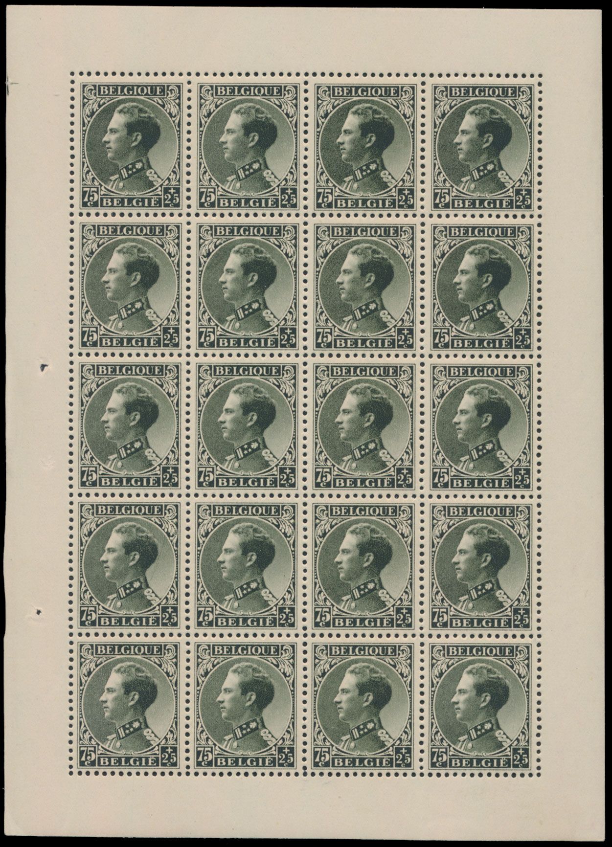 F 390 + 392 'Olive black and purple pink' (sheetlets of 20), vf (OBP €2,500)