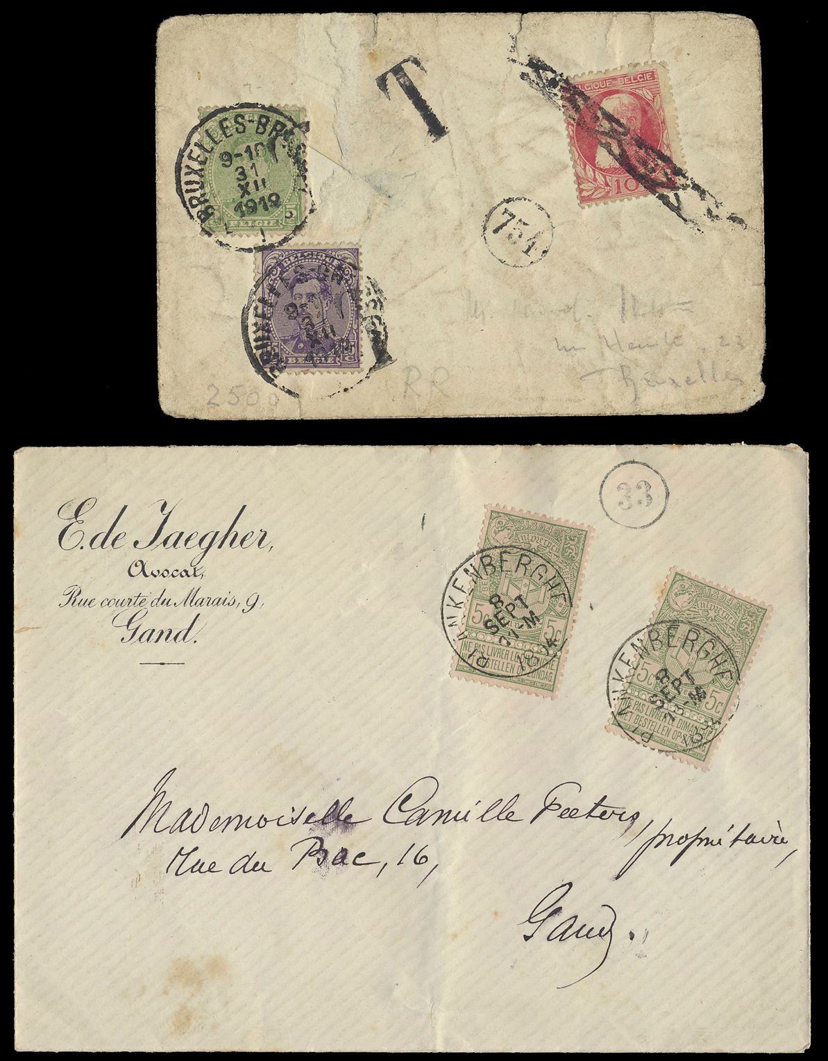 Periode vanaf 1910, 26 documenten, met Perron, Wereldtentoonstelling 1894 Antwerpen, enz…, zm/m/ntz
