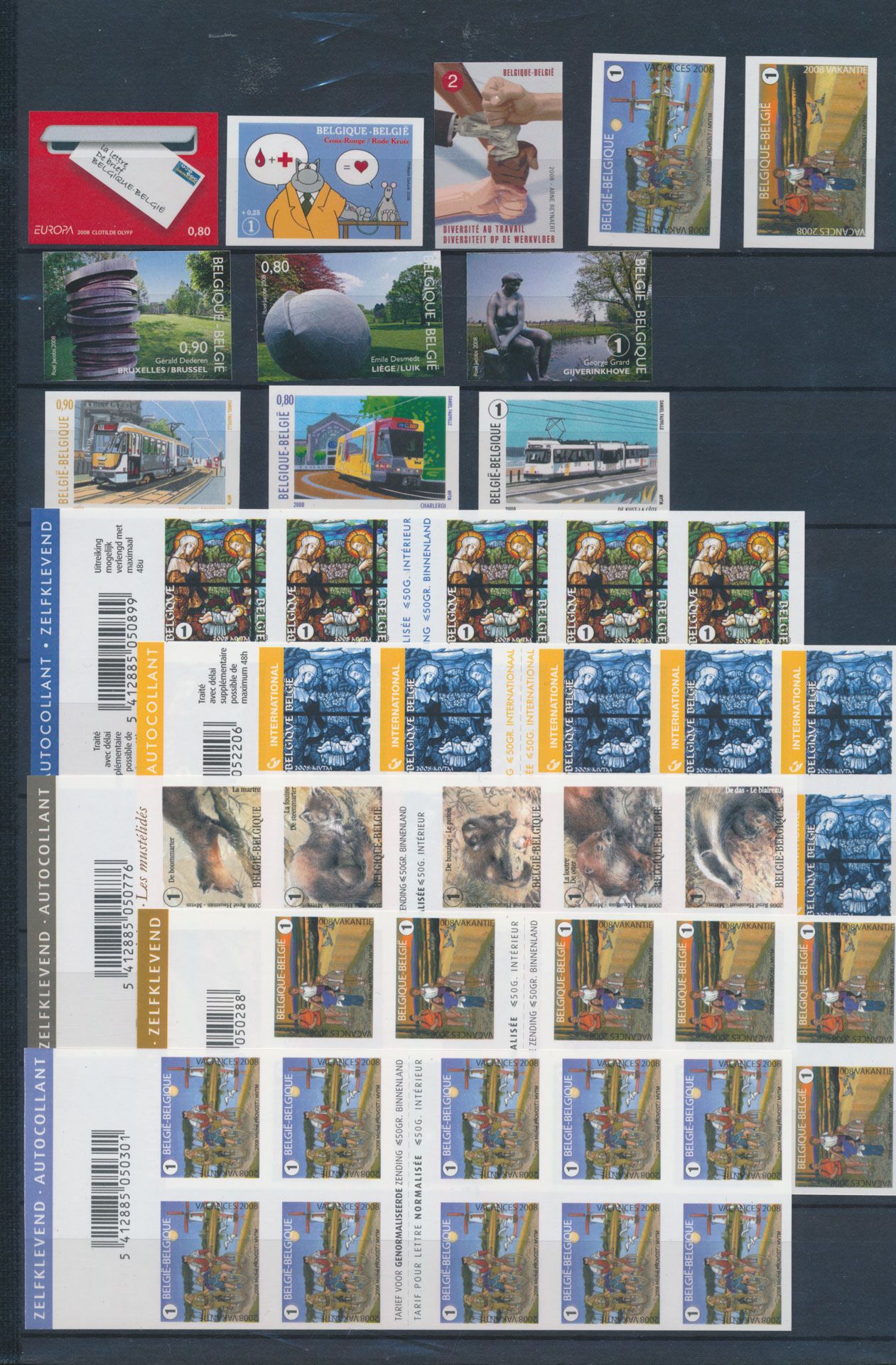 Accumulation 2008, 6 sets, 8 booklets and 5 souvenir sheets, vf (OBP €830)