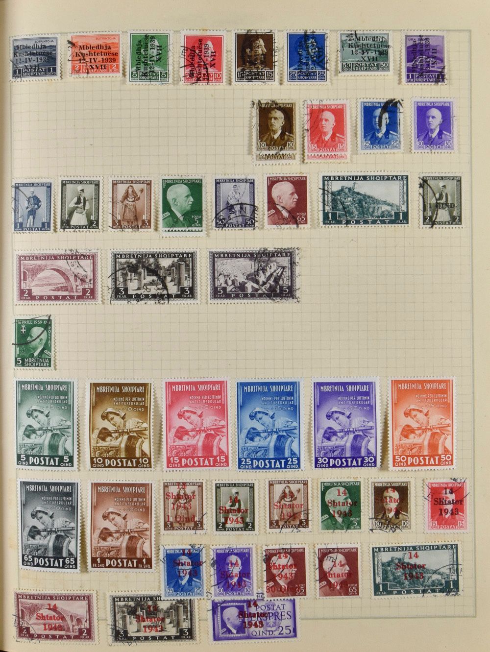 Teil einer Sammlung europäischer Länder im Album ab Albanien einschließlich Bosnien, Bulgarien, Deutsche Staaten, Reich (mit besseren Sätzen einschließlich Wagner), Besetzung Belgien W.O. I, Bund, England, zm/m/ntz 