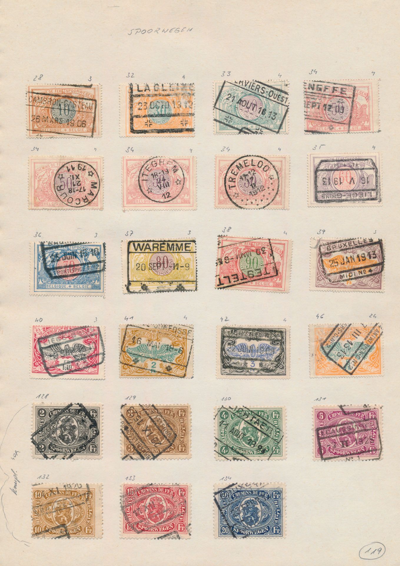 1906/1957, accumulation on 7 A-4 sheets, for stamp finder, vf/f/to be checked.