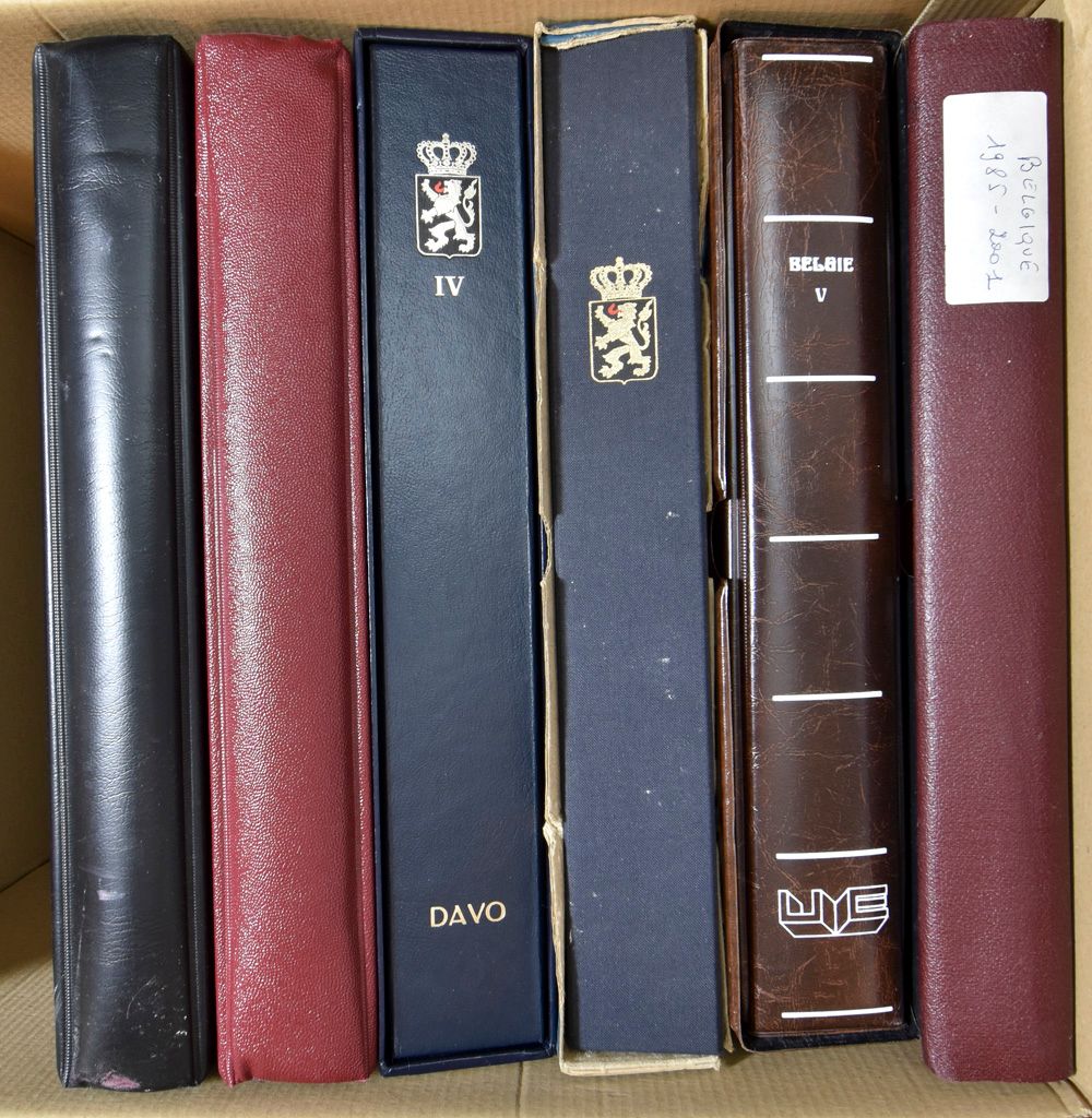Lege Albums (6x),diverse merken, w.o. Safe, Davo, Excellent, Prinet, België, Frankrijk