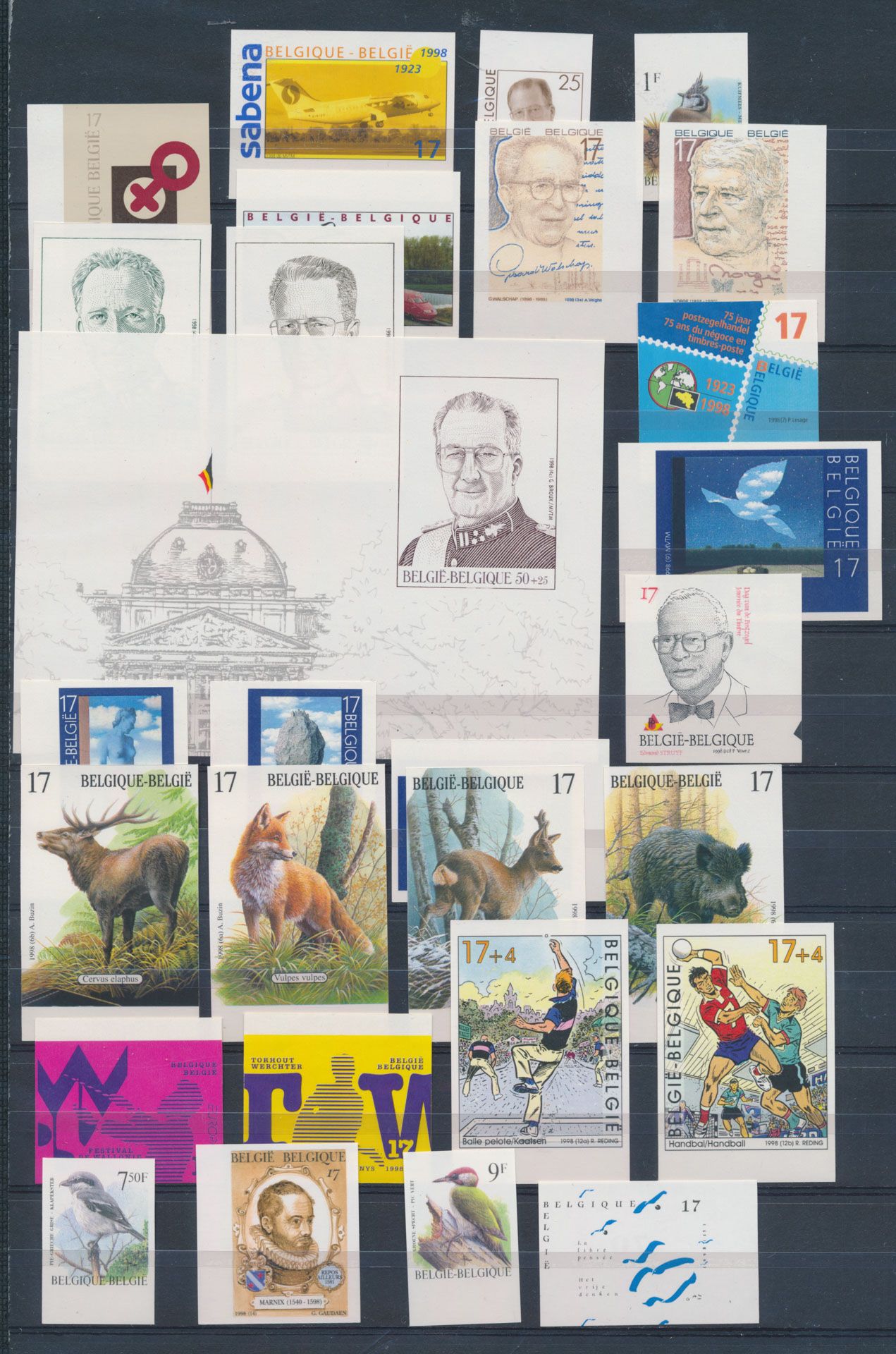 1998 volledig  (3 blokken en 1 boekje), zm (OBP €1.472,50)