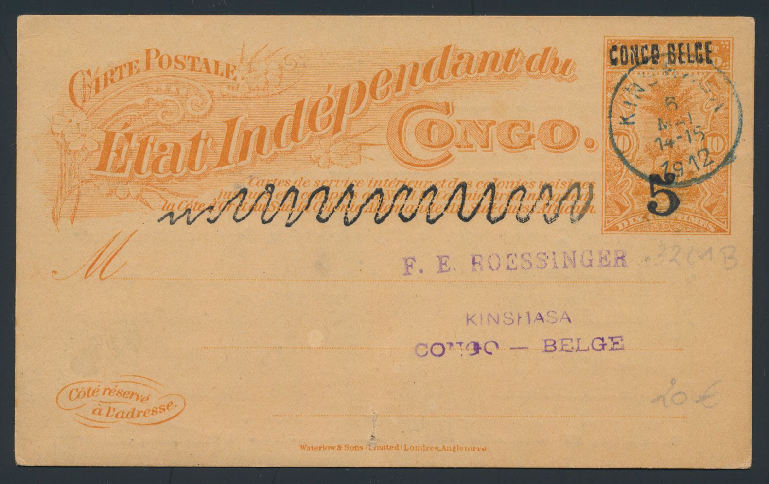 Postal stationery Stibbe 32L1 B , with private reprint on reverse 