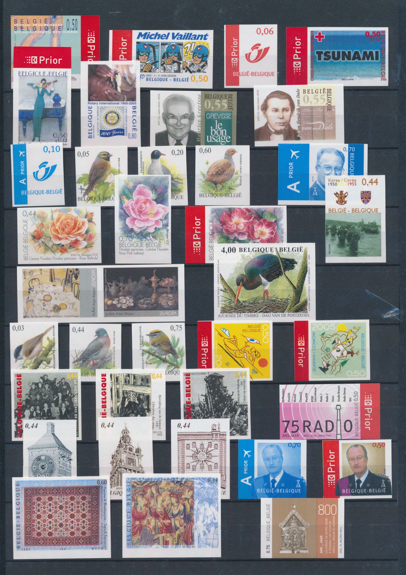 2005 volledig, met 9 blokken en 11 boekjes, zm (OBP €2.609)