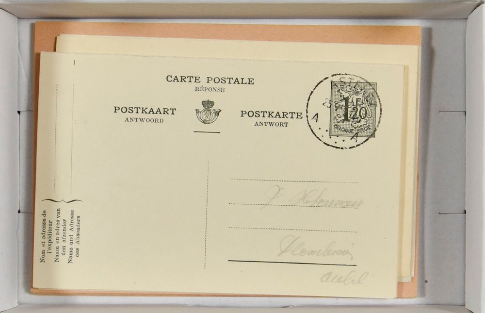 Samenstelling 18 PWST (1957/63) met zeer mooie stempels van de Oostkantons, zm 