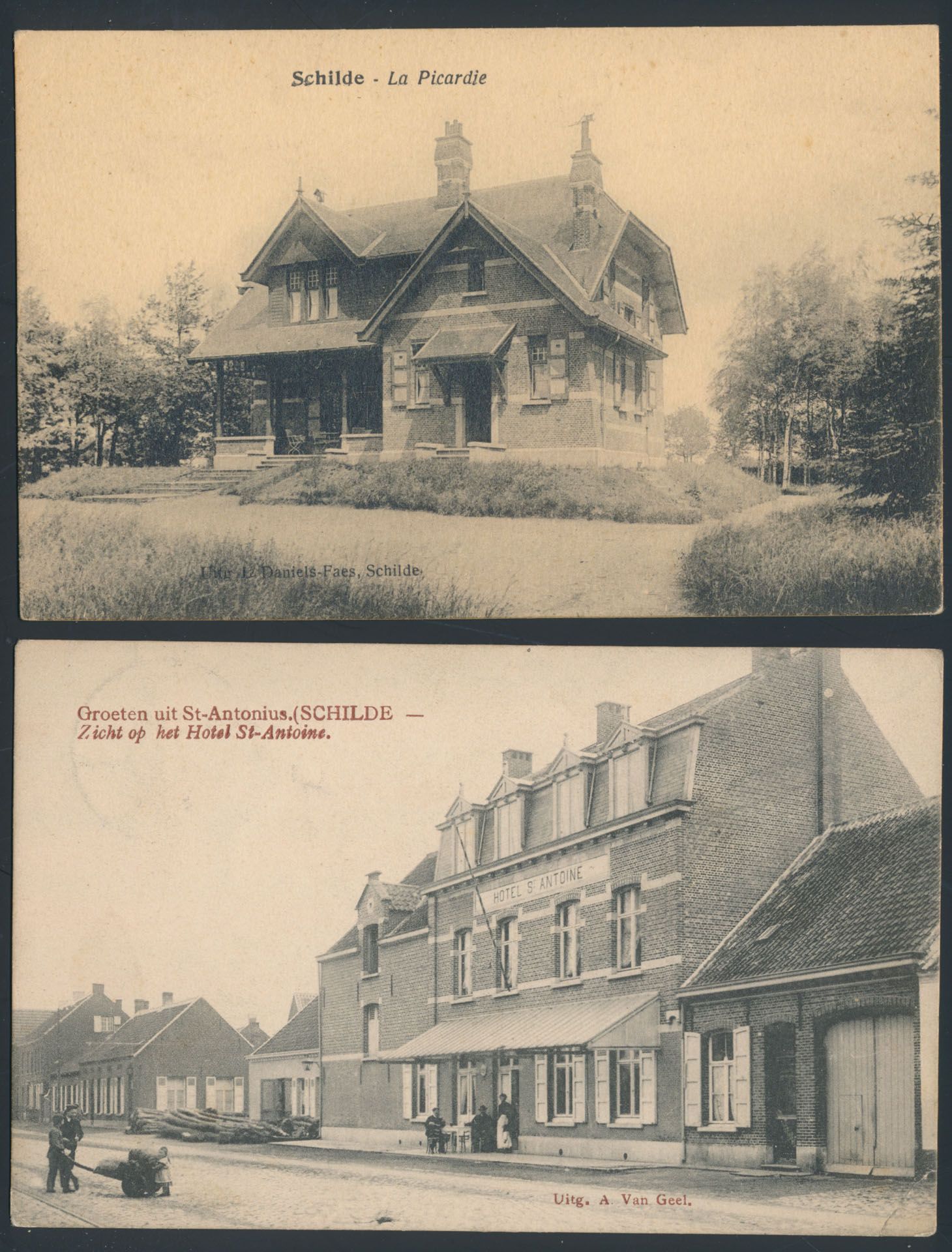 Schilde, zeer mooie dorpszichten en villa's, diverse uitgevers (18 stuks)