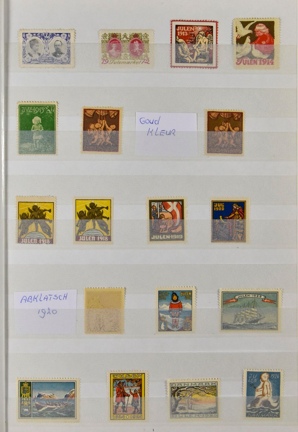 Julen stamps, 2 books with very nice extensive collection of stamps and sheetlets from n° 1 (1904) onwards, better material mostly multiple, also some other countries, including catalogue, vf/f