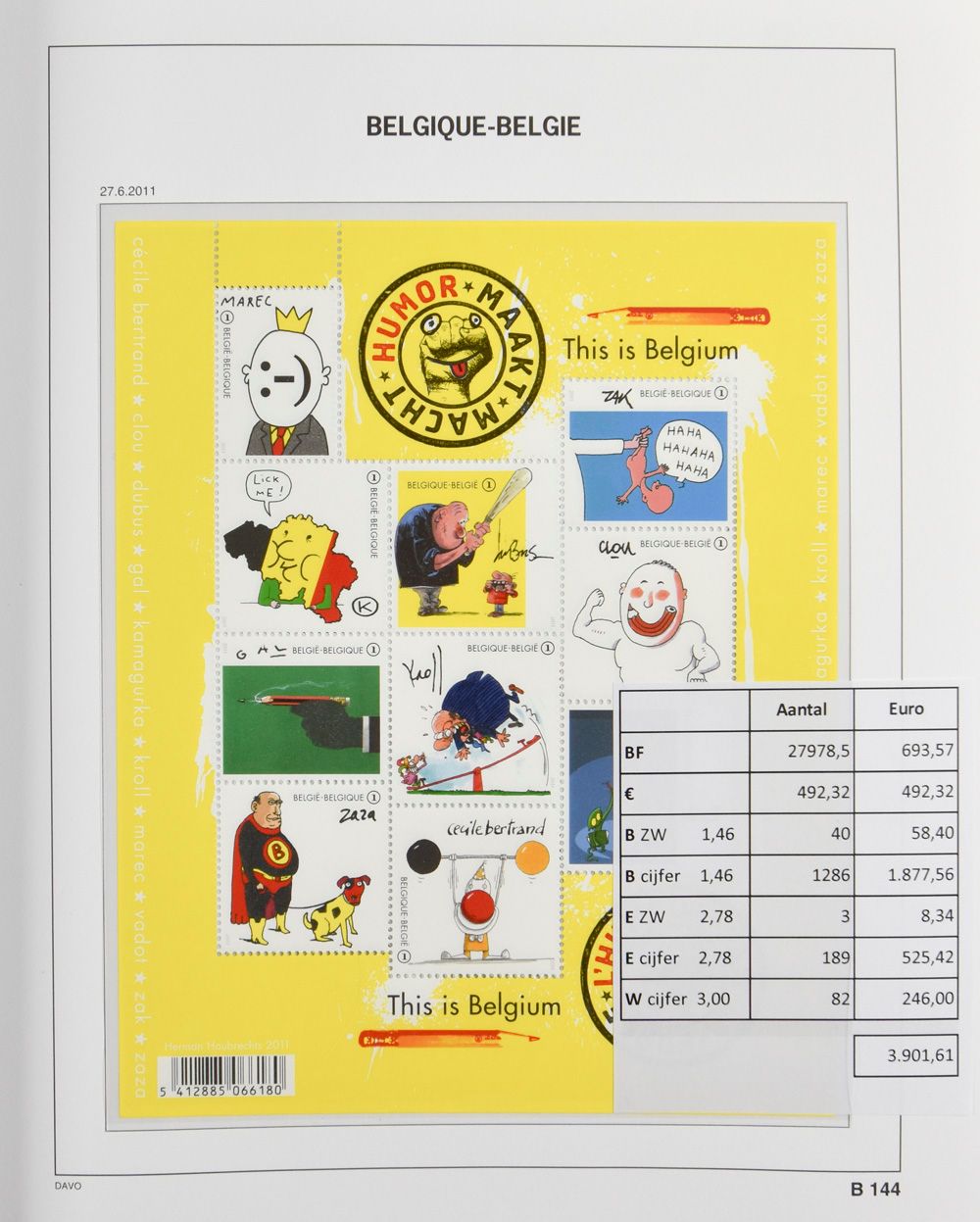 1969/2019 Zeer mooie verzameling in 8 LX Davo albums, zm (Frankeerwaarde: €3.901 + 14 PRIOR)