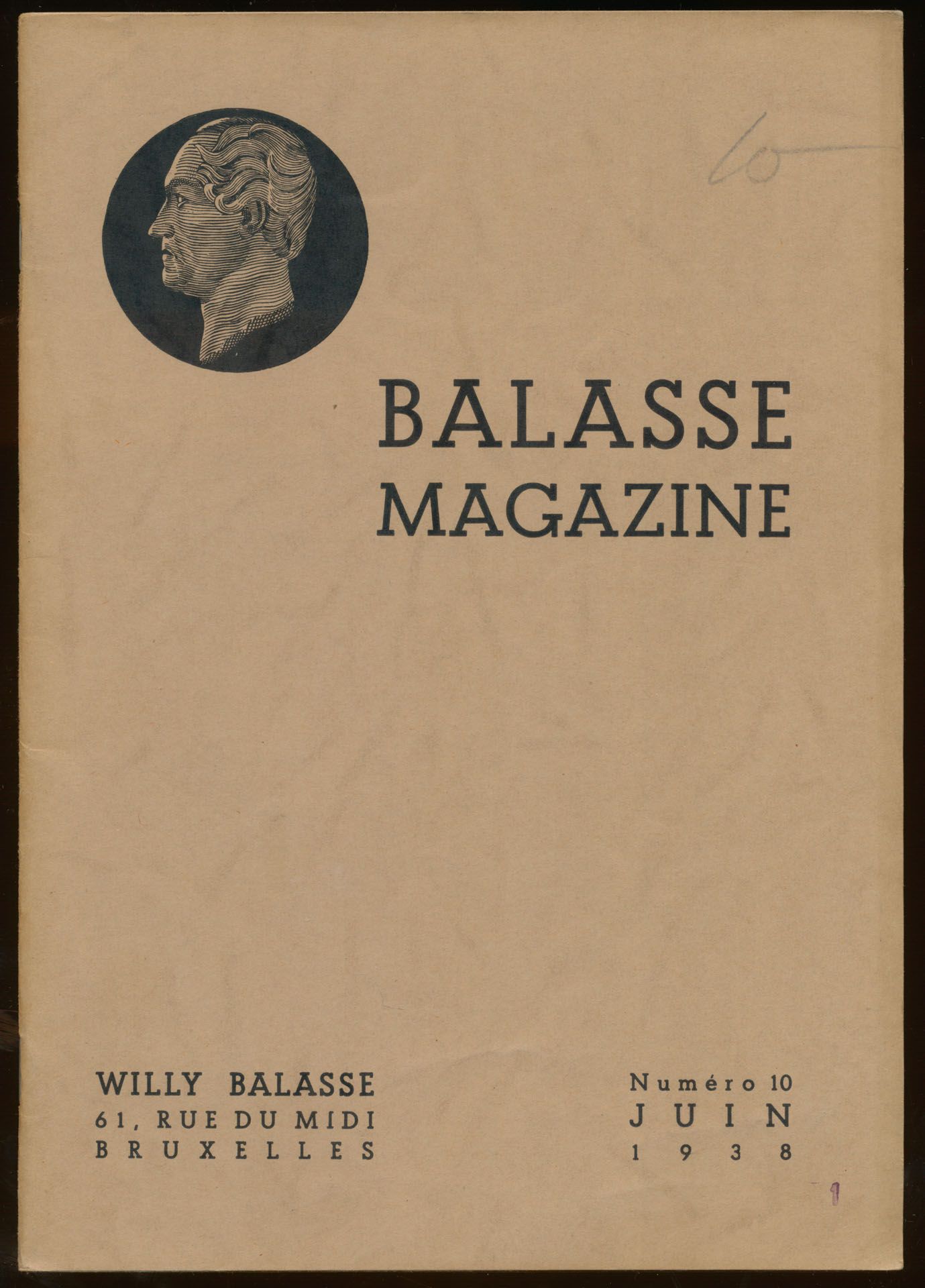 Balasse magazine, numéro 10, juin 1938; Willy Balasse; gedrukt; geniet; Frans; 56 pag.; zachte kaft; in redelijke staat