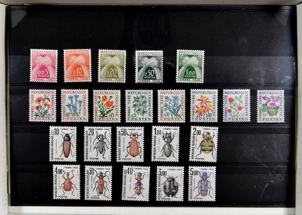 Verschiedene Länder, Zusammenstellung w.o.w. Frankreich (TX 90/112**), Belg. Kongo, Burundi, Luxemburg, Österreich, einwandfrei/schön.