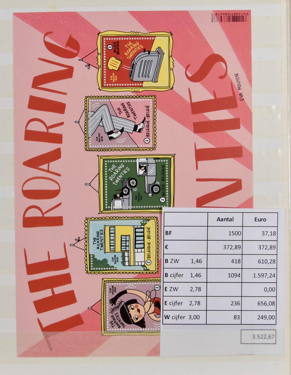 1972/2023, voorraad in insteekboek, omslagen en doosje, w.o. veel blokken, zm (Frankeerwaarde € 3.522)