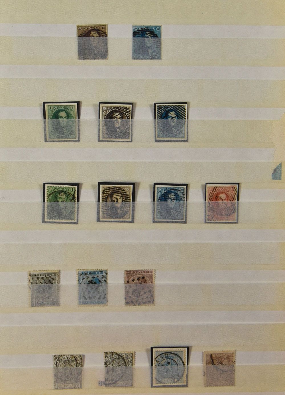 1849/1961 Verzameling in 3 insteekboeken, waarbij klassiek */gest., 221/33 **, infanterie *, ridder **, jaren '50 **/*, SP, zm/m/ntz