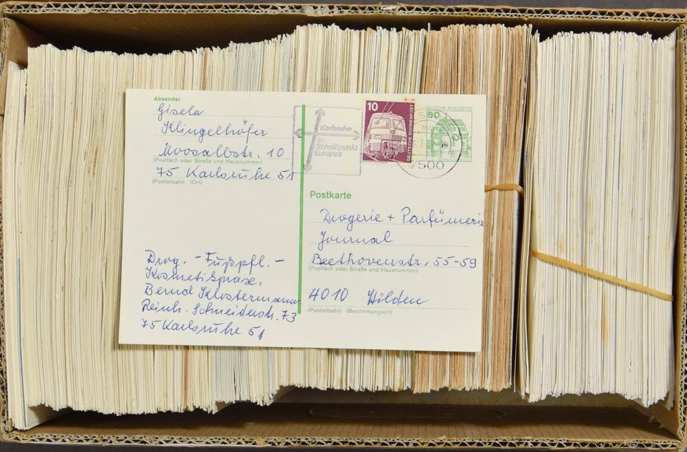 Accumulation of 100s of modern items of postal stationery Austria, Bund, Netherlands, f.