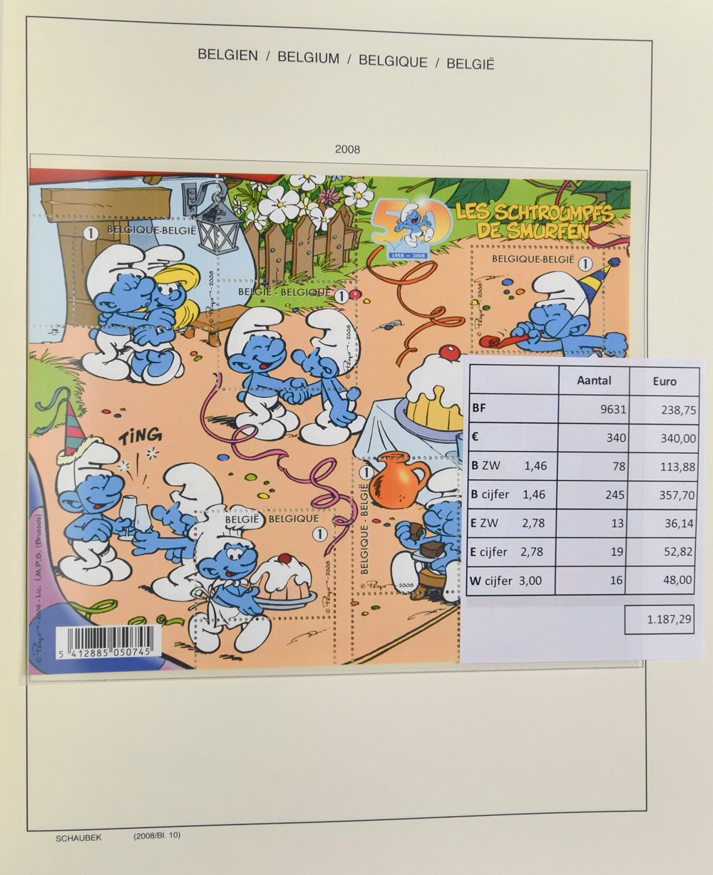 1963/2009 Verzameling, voornamelijk nominaal  in 2 Schaubekalbums, w.o. ook enkele reeksen jaren '50, zm (Frankeerwaarde: €1.187)