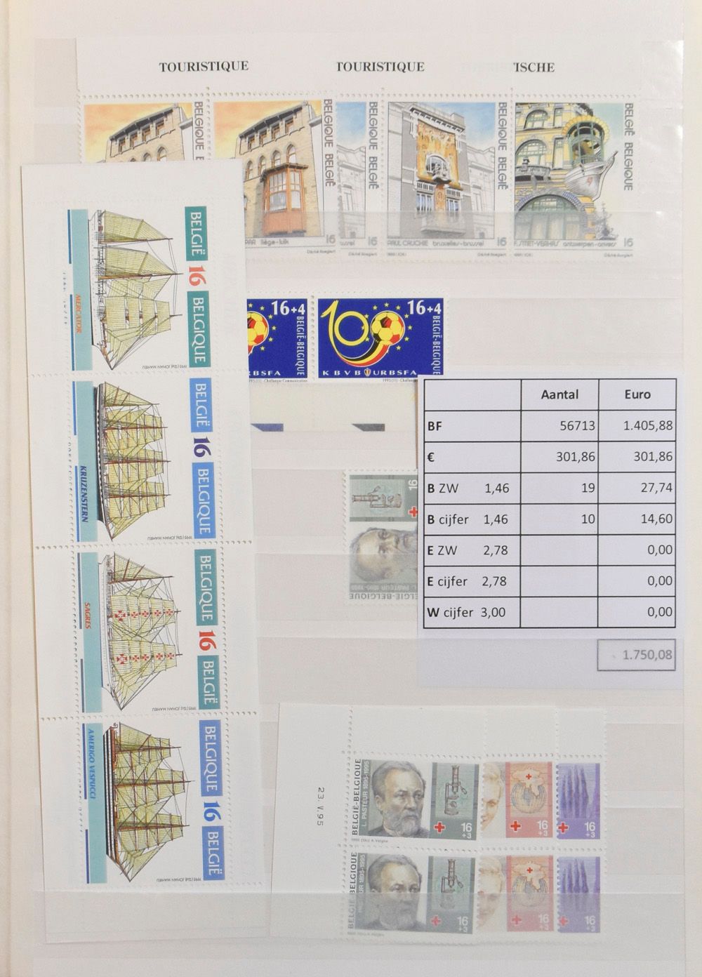 1963/2002 Samenstelling nominaal in 12 boeken, waarbij ook HK o.a. Finch, zm (Frankeerwaarde: €1.750)