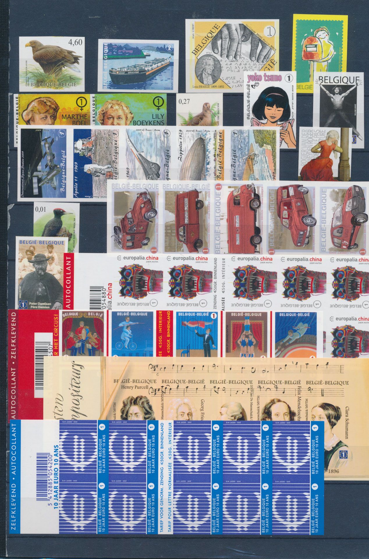 Accumulation 2009, 13 sets, 5 booklets and 9 souvenir sheets, vf (OBP €1,400)