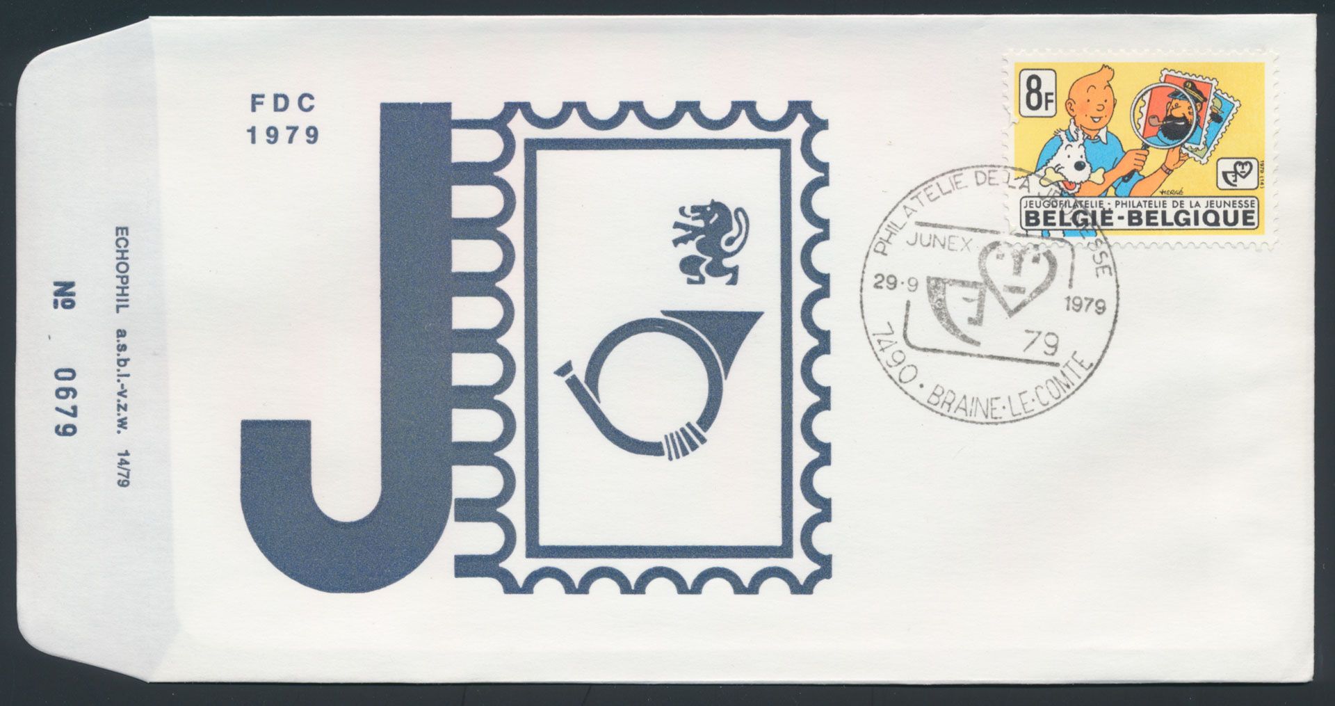 1960/1979 Grote voorraad duizenden FDC's, w.o. Kuifje 1979 (7x), zm