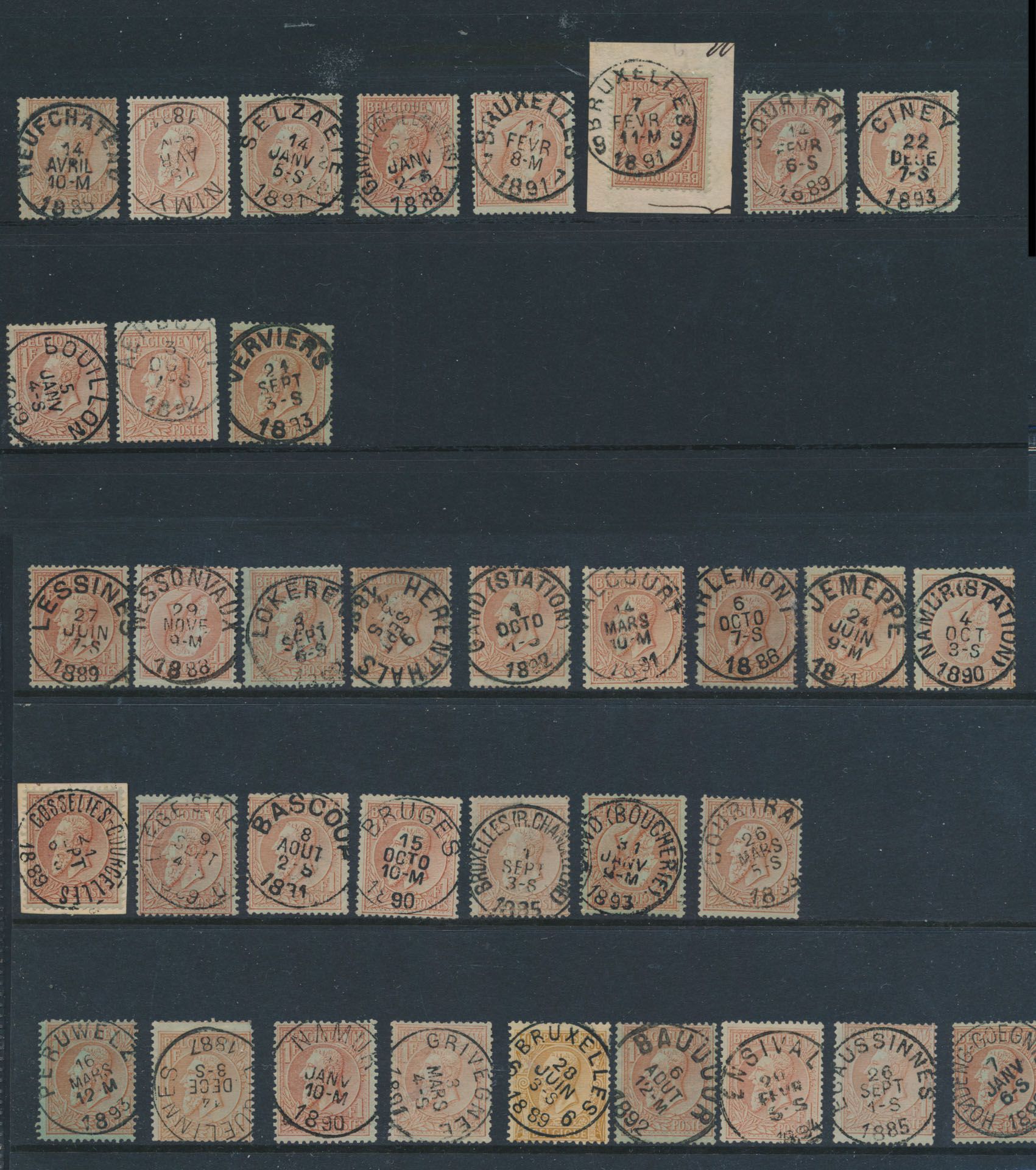 No 51 Beautiful collection of centrally cancelled stamps (36 stamps) for the specialist stamp collector, vf/f (OBP €720)