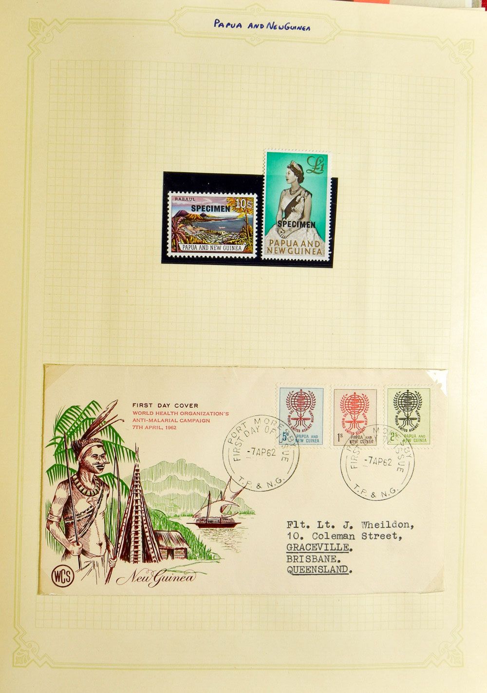 1938/1966 Verzameling in klemband met veel blokken van 4, FDC's, postage dues, etc., aardige koop, zm 