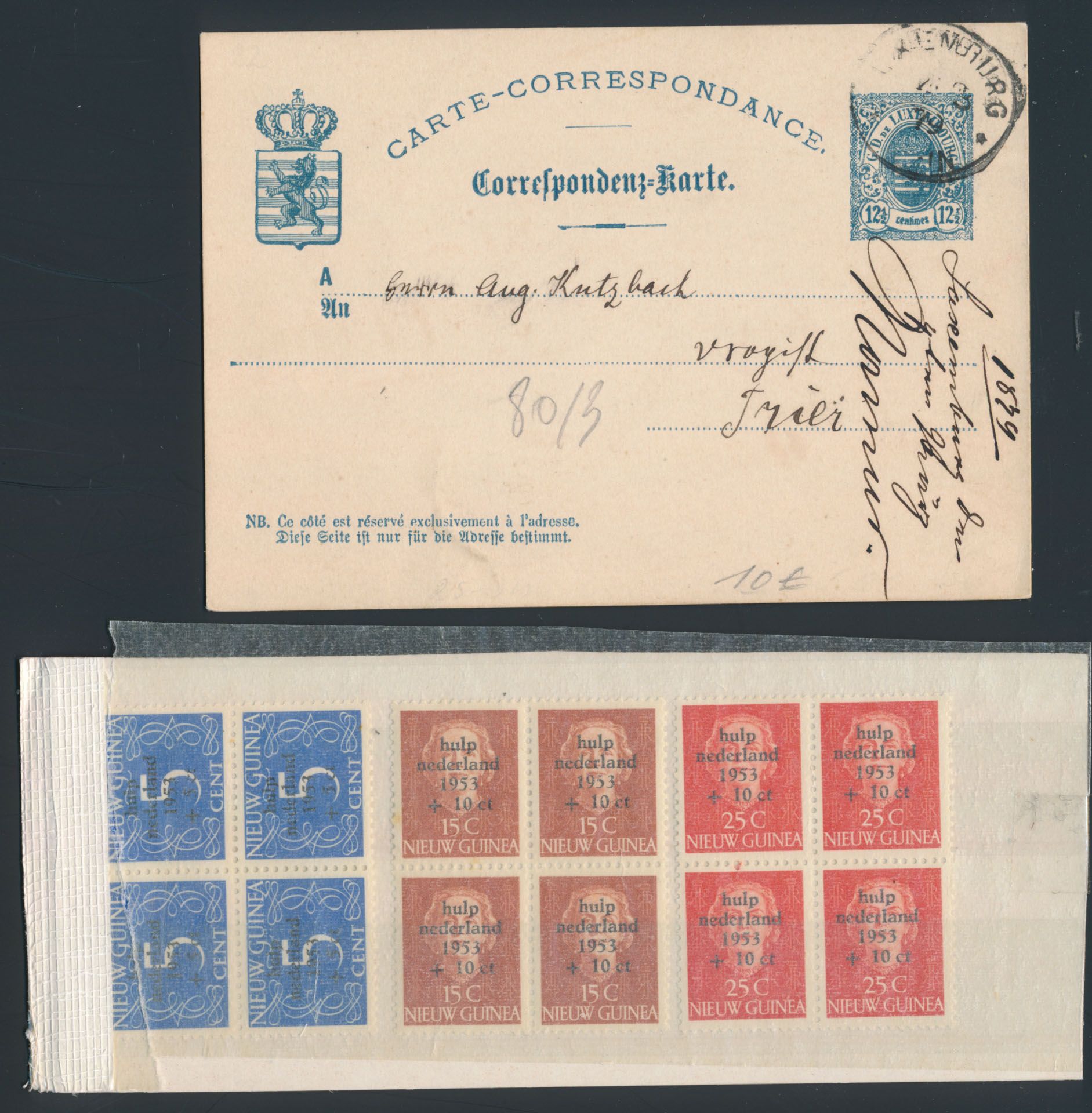 Verschiedenes, u. a. Briefe Skandinavien, Schweiz, Luxemburg einschließlich Ballonpost, Niederländisch und Überseegebiete (einschließlich Neuguinea Hochwasser 1953 Viererblocks **), England, Sabena, zm 