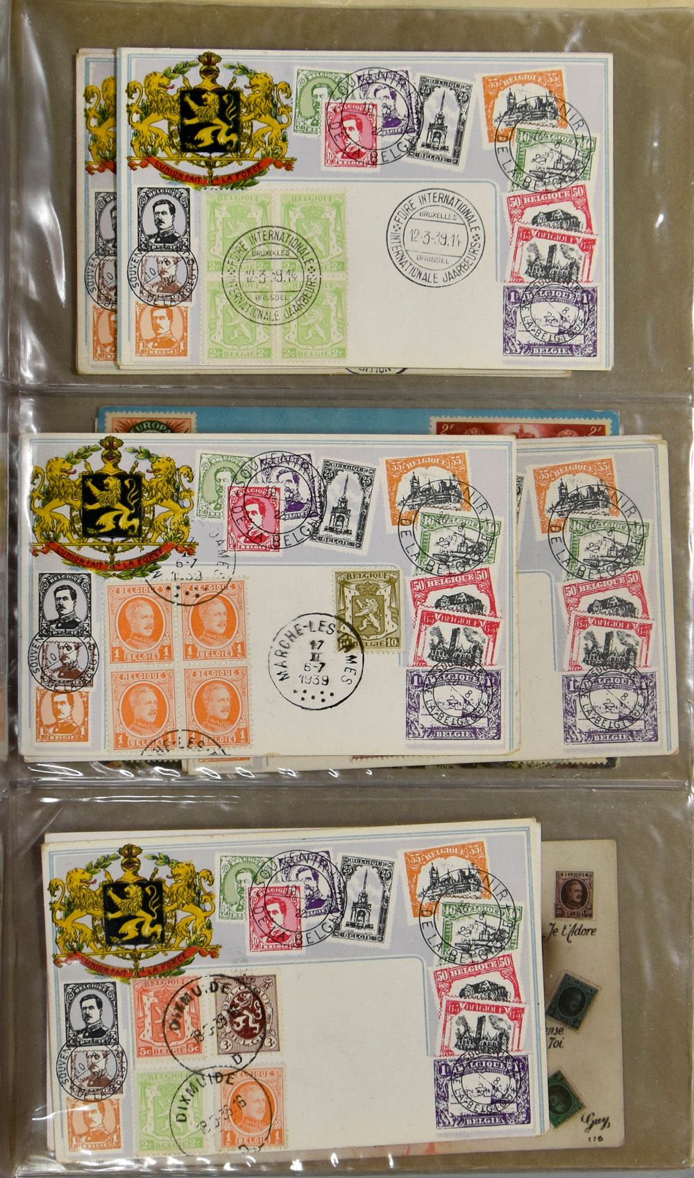 Accumulation of 10-count postal items including Belgium, in 3 albums, vf/f