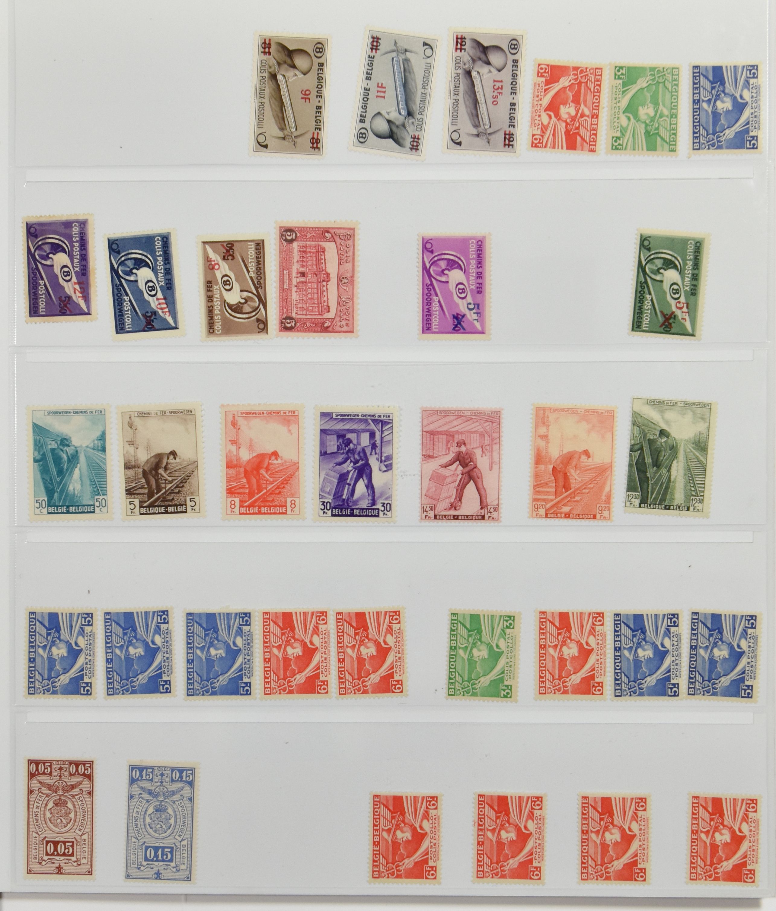 1882/1983, samenstelling diverse uitgiften op bladen, w.o. SP, BZ, dienst, Erinnofilie, TX, zm/m/ntz.