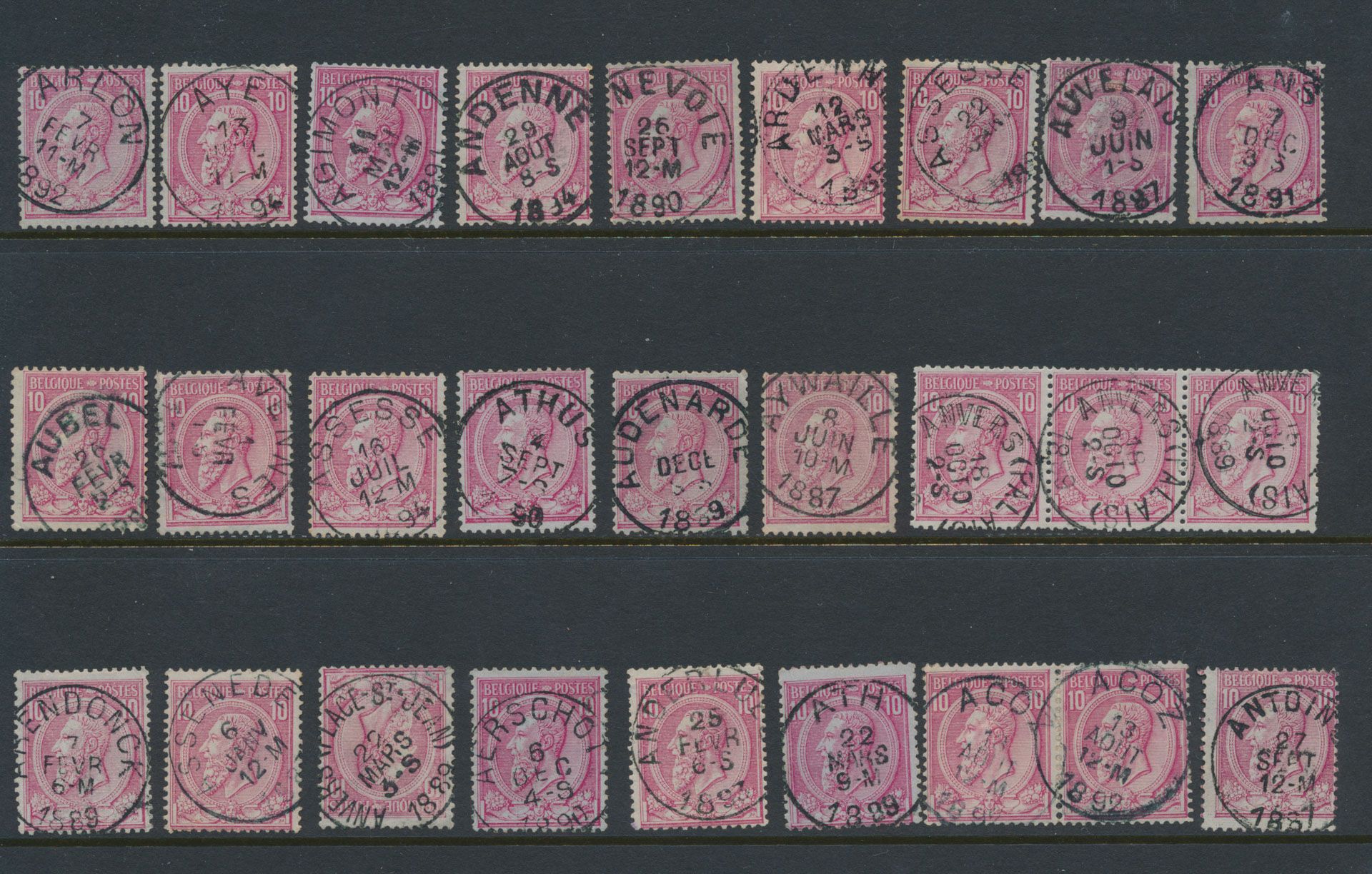 No 46, nice collection of centrally cancelled stamps between A and G (194 stamps). For the specialist stamp collector, vf/f/to be checked.