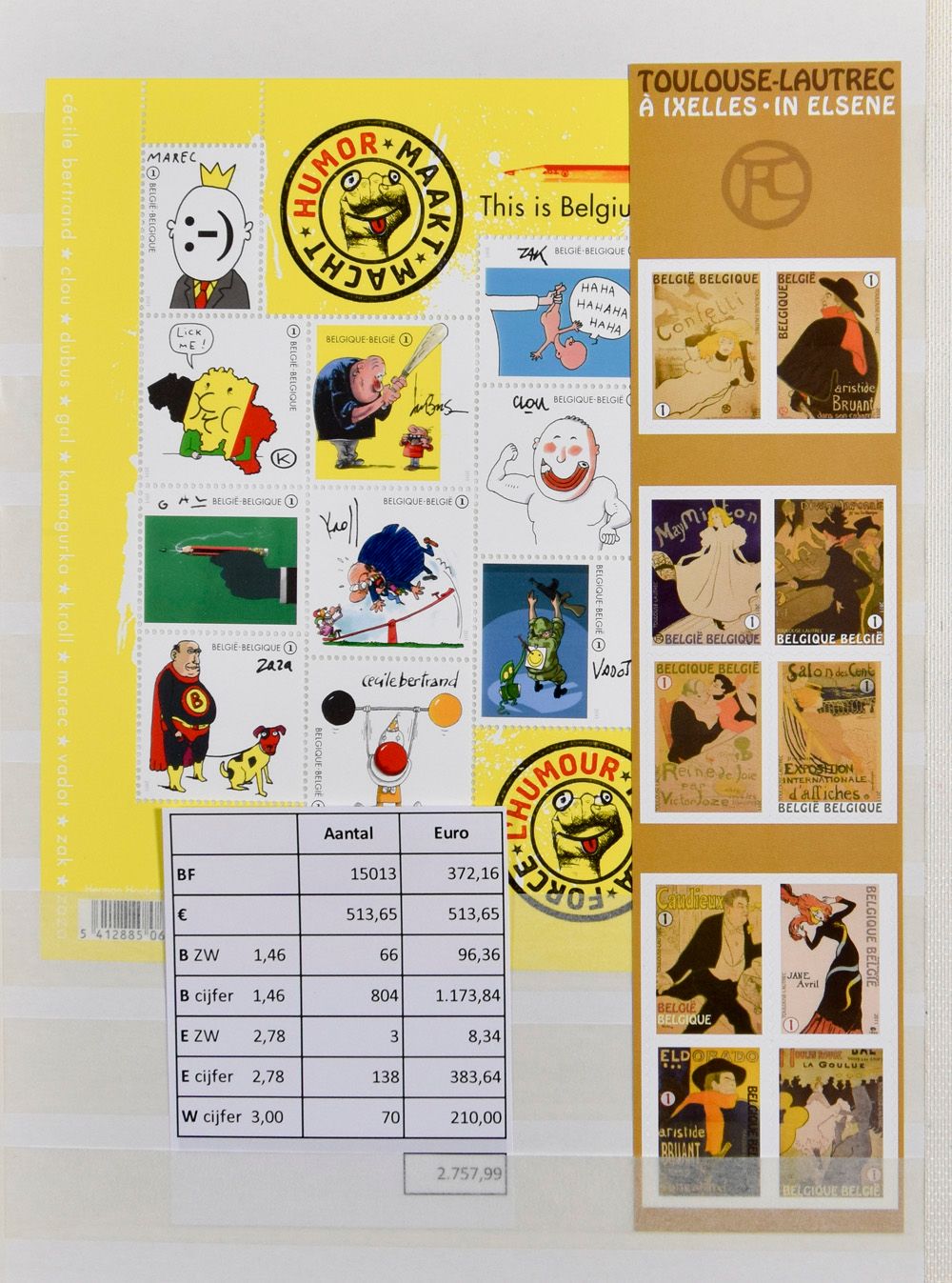1984/2011, verzameling in 6 insteekboeken, incl blokken en boekjes, zm (Frankeerwaarde € 2.758)