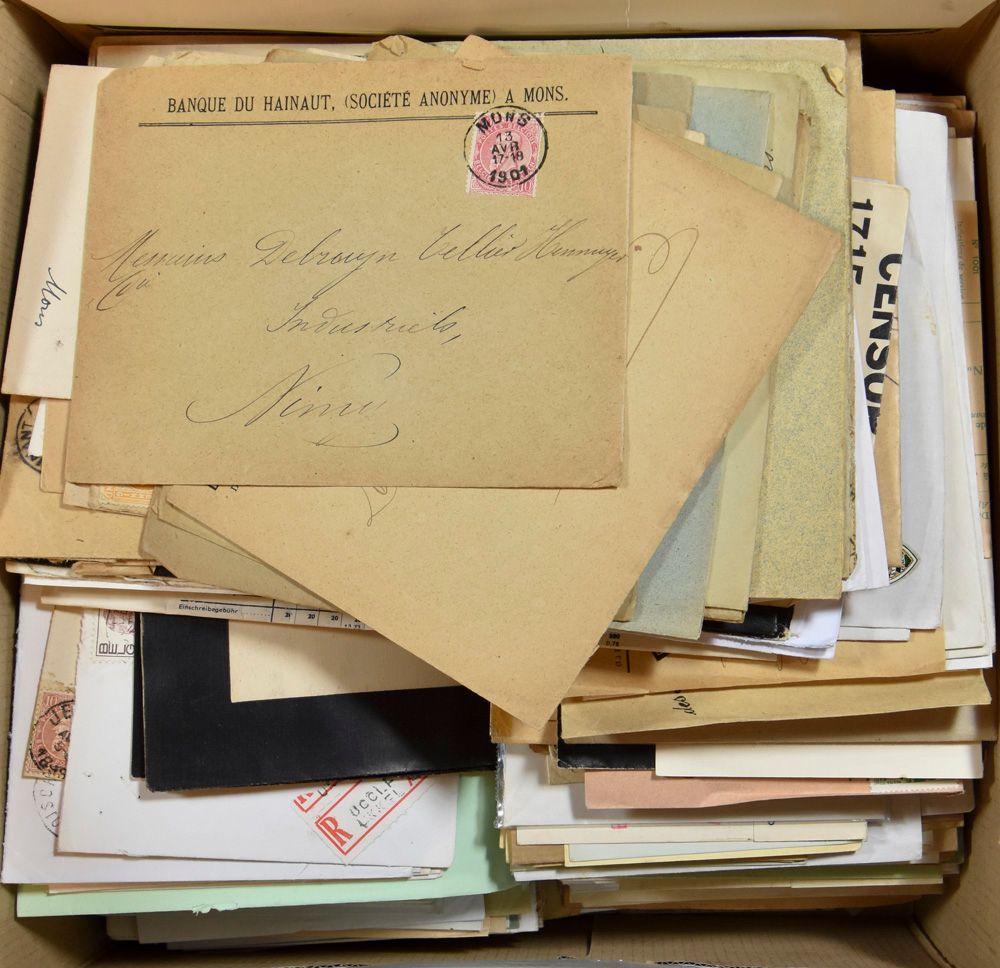 1900/1990 Samenstelling +/-600 brieven diverse uitgiften, ook wat buitenland aanwezig, zm 