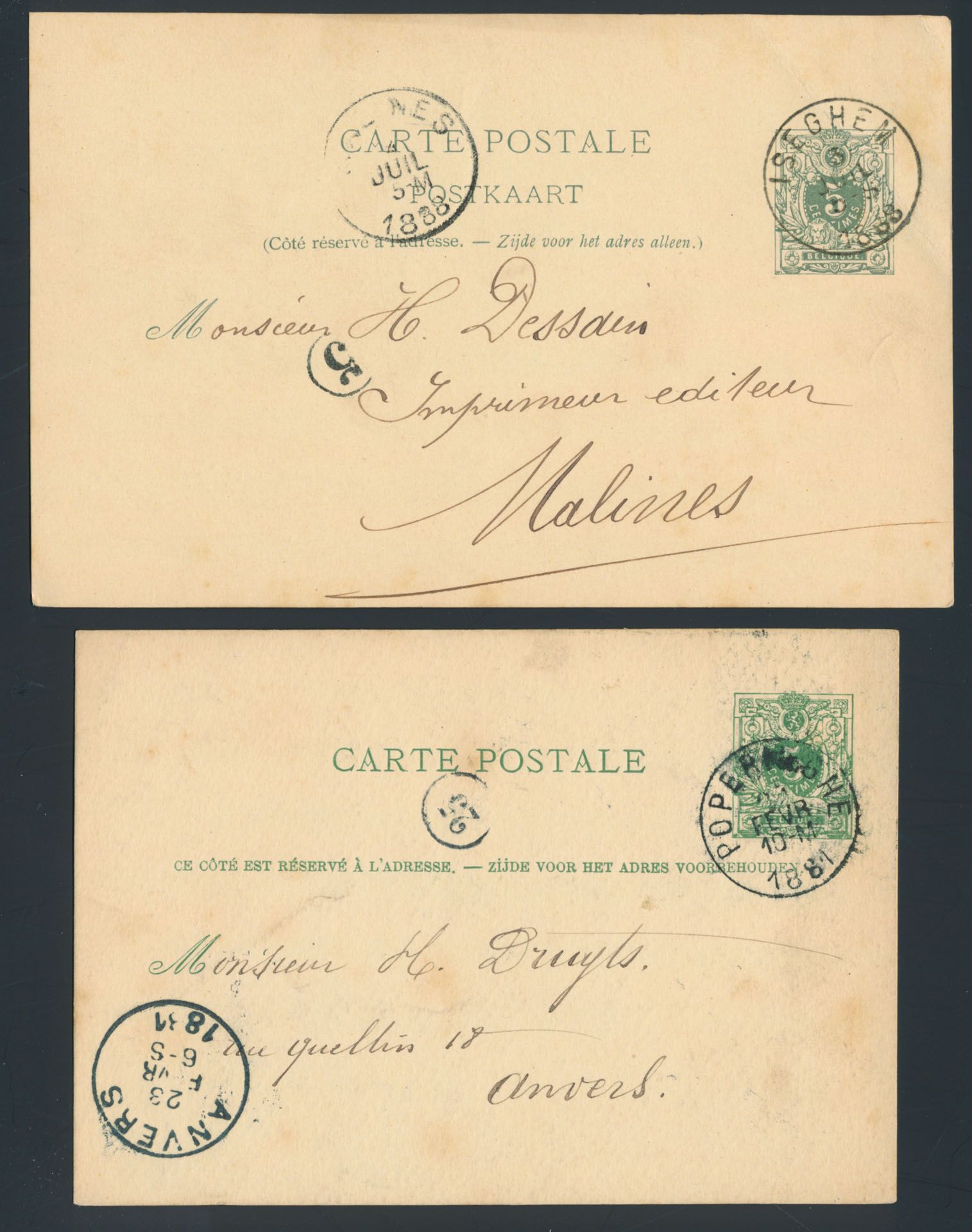 1872/1910 Samenstelling 948 PWST met diverse afstempelingen, zm/m