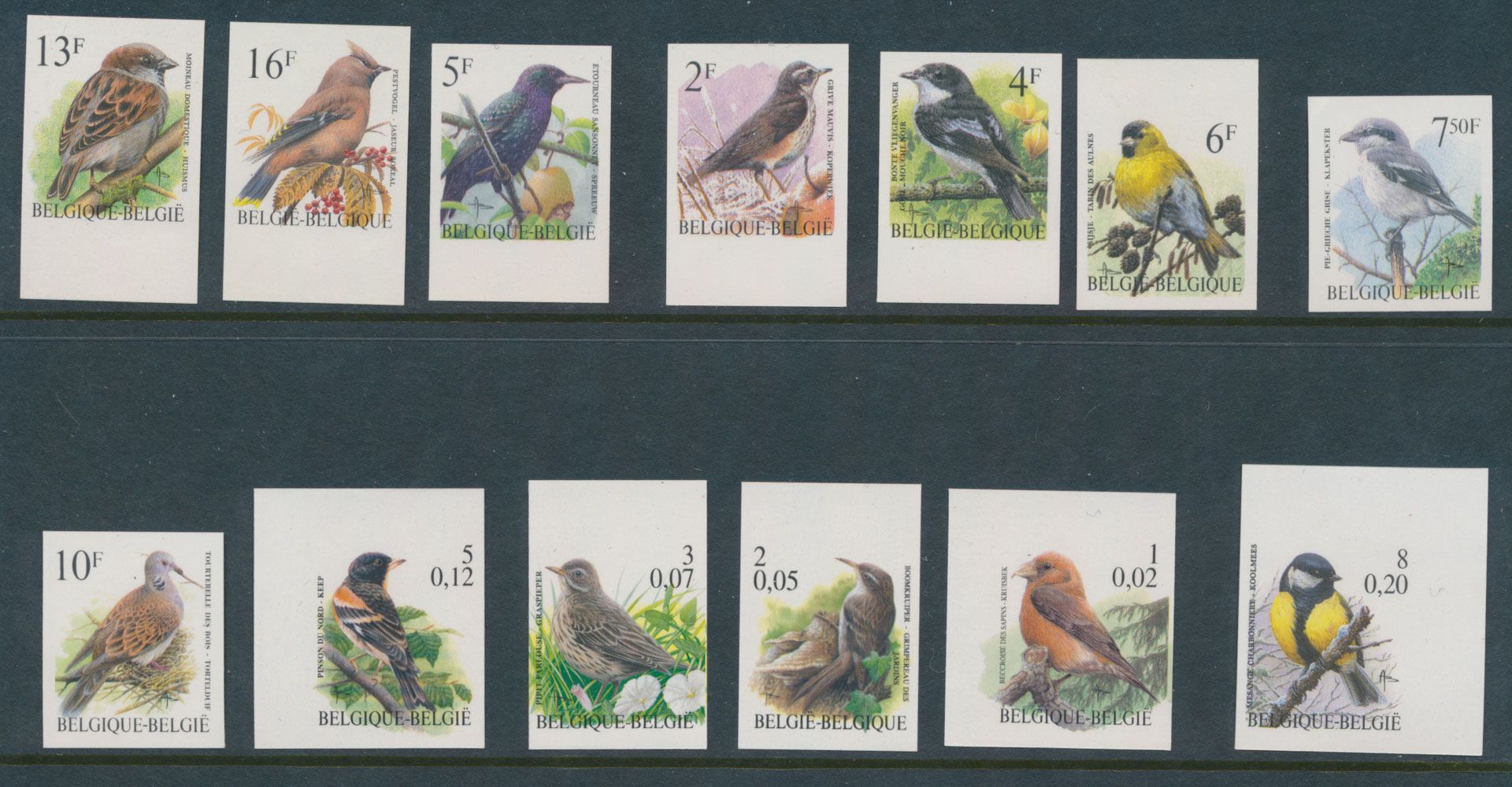 Samenstelling 13 diverse waarden ongetand, zm (OBP €845)