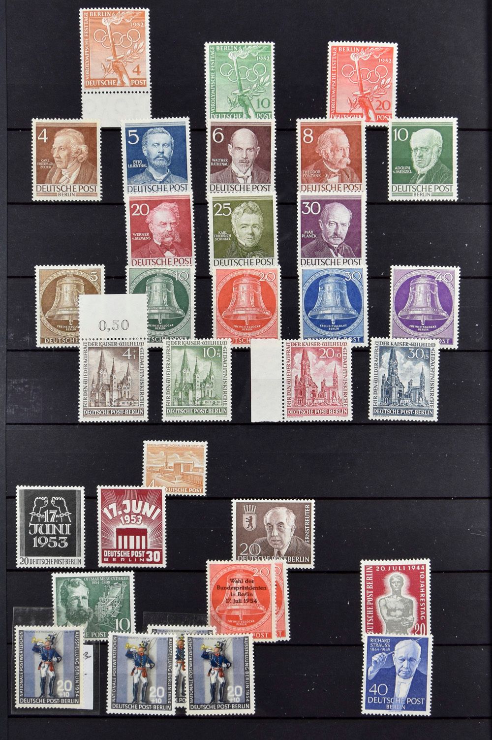 1949/1990 Collection en 2 classeurs, série complète pour la plupart, tb/b