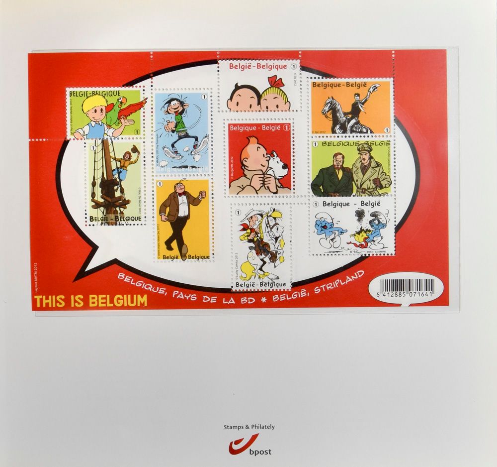 Samenstelling diverse uitgiften en periodes, waarbij kilopost, frankeervignetten, zilveren zegel, This is Belgium - Stripland, preo's, zm/m 