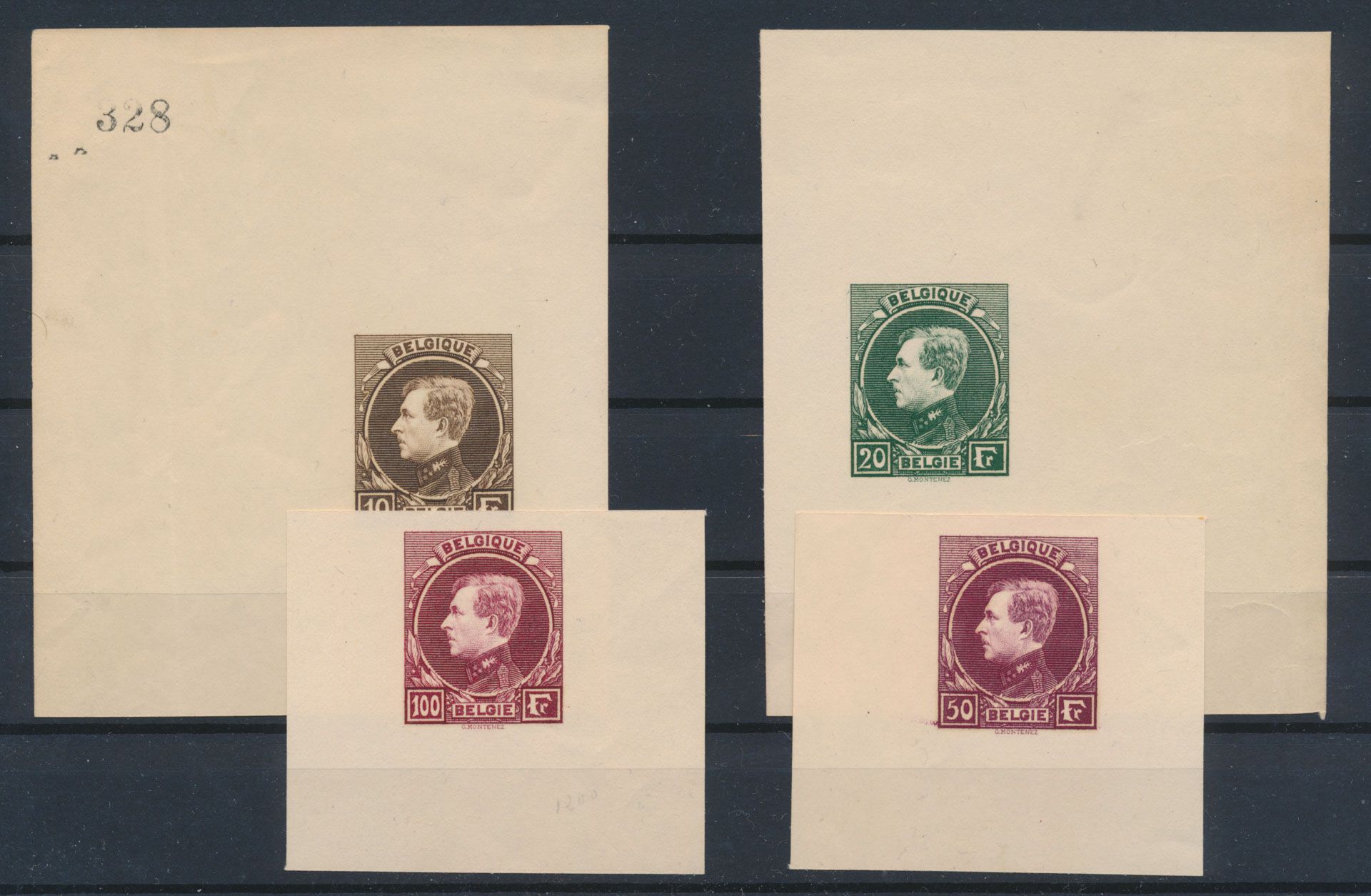 No. 289/92 The 4 values cut from the luxury sheet, vf. 