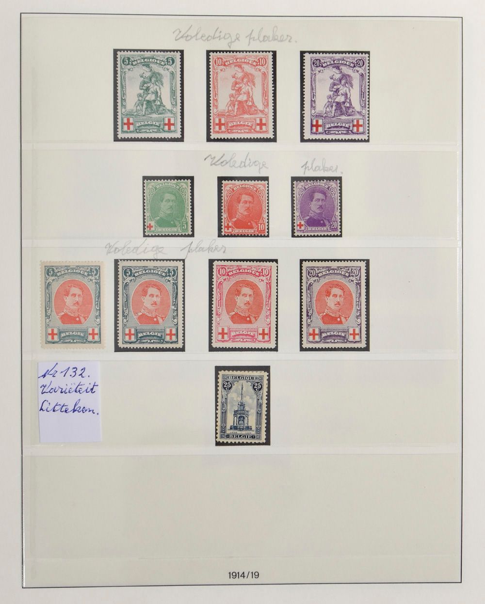 1865/1939 Verzameling in Lindner album, waarbij reeksen, variëteiten, 1° Orval, Rubens *, zm/m/ntz