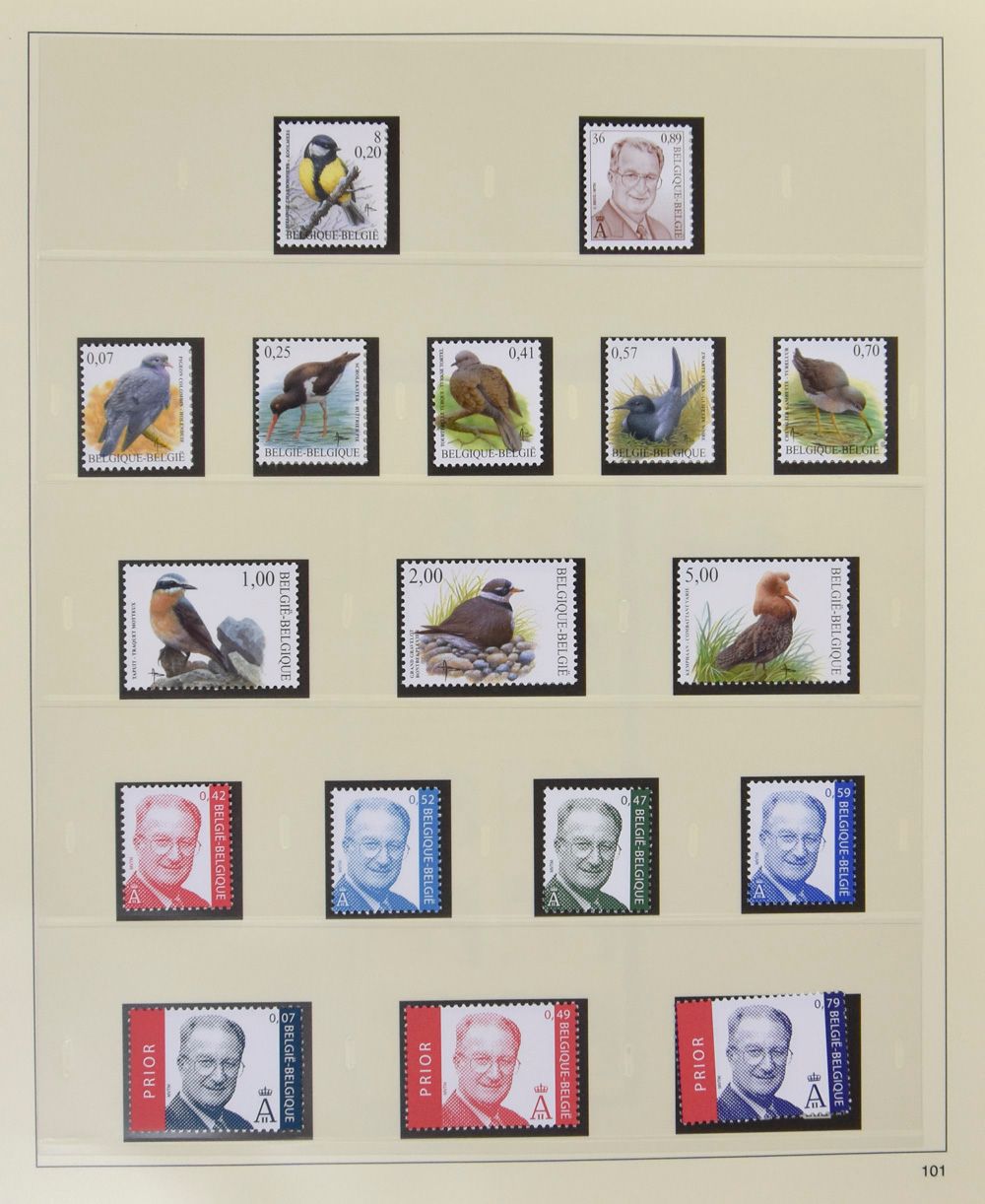 1935/2004 Samenstelling diverse uitgiften, w.o. nominaal, FV-FDC, HK (o.a. Finch), album Boudewijn I in 3 albums, zm