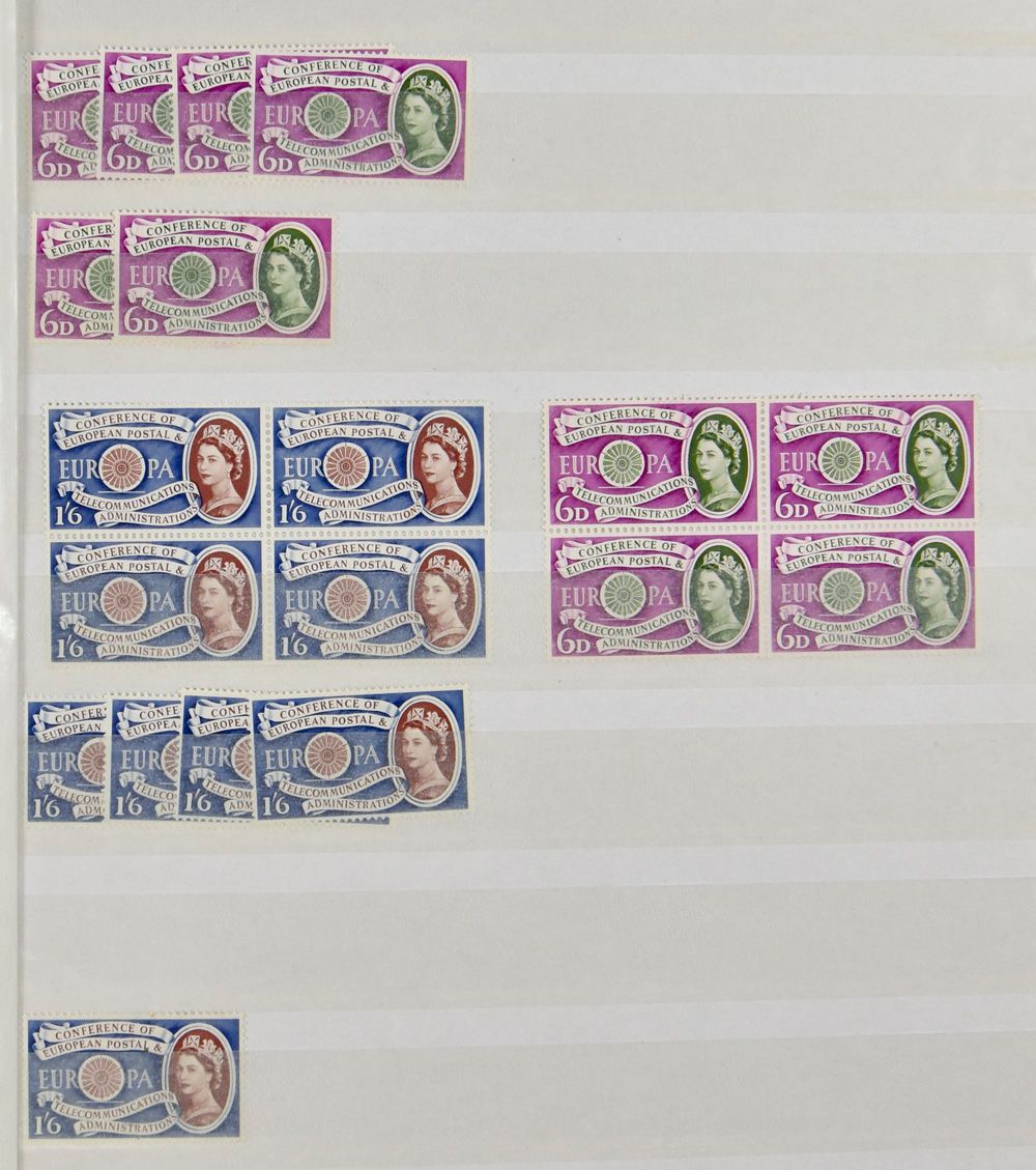 1900/1971 Uitgebreide voorraad in 2 dikke insteekboeken, w.o. fosfor jaren '60, zm/m/ntz