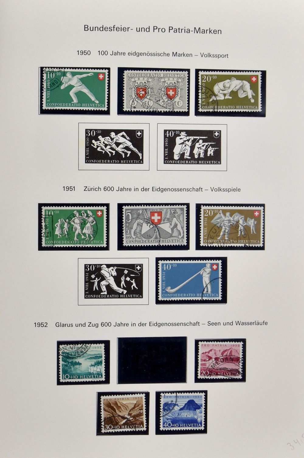 1913/1984 Verzameling in 3 Müller albums, waarbij Pro Juventute en Pro Patria, ook in blok van 4, zm/m 