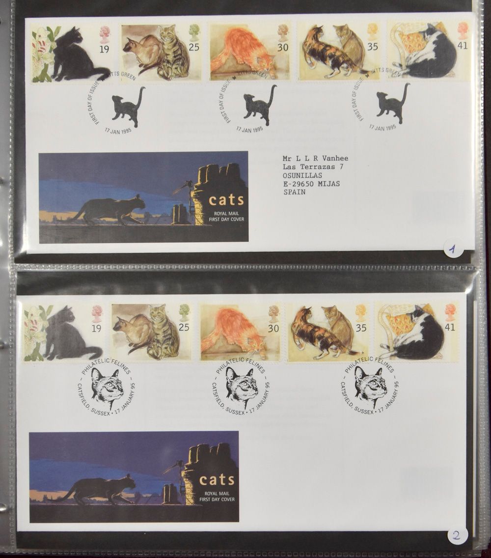 1966/2003, uitgebreide verzameling 730 FDC's, in 14 ringmappen, w.o. Sotheby's, Cotswold, British Post + Kanaaleilanden, zm.