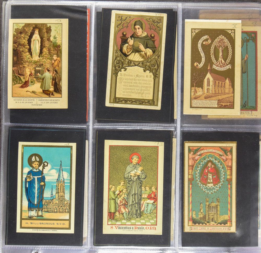 Devotieprentjes, kantjes en litho's, prachtige samenstelling (+/-460 stuks)