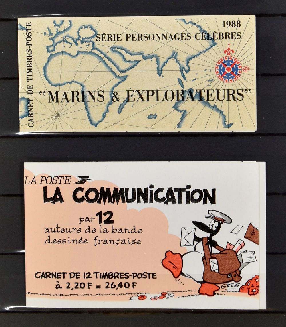 1964/1988 Collection of booklets in stockbook, including Red Cross, unfortunately several described by number (sometimes in ink), for specialist, vf/f