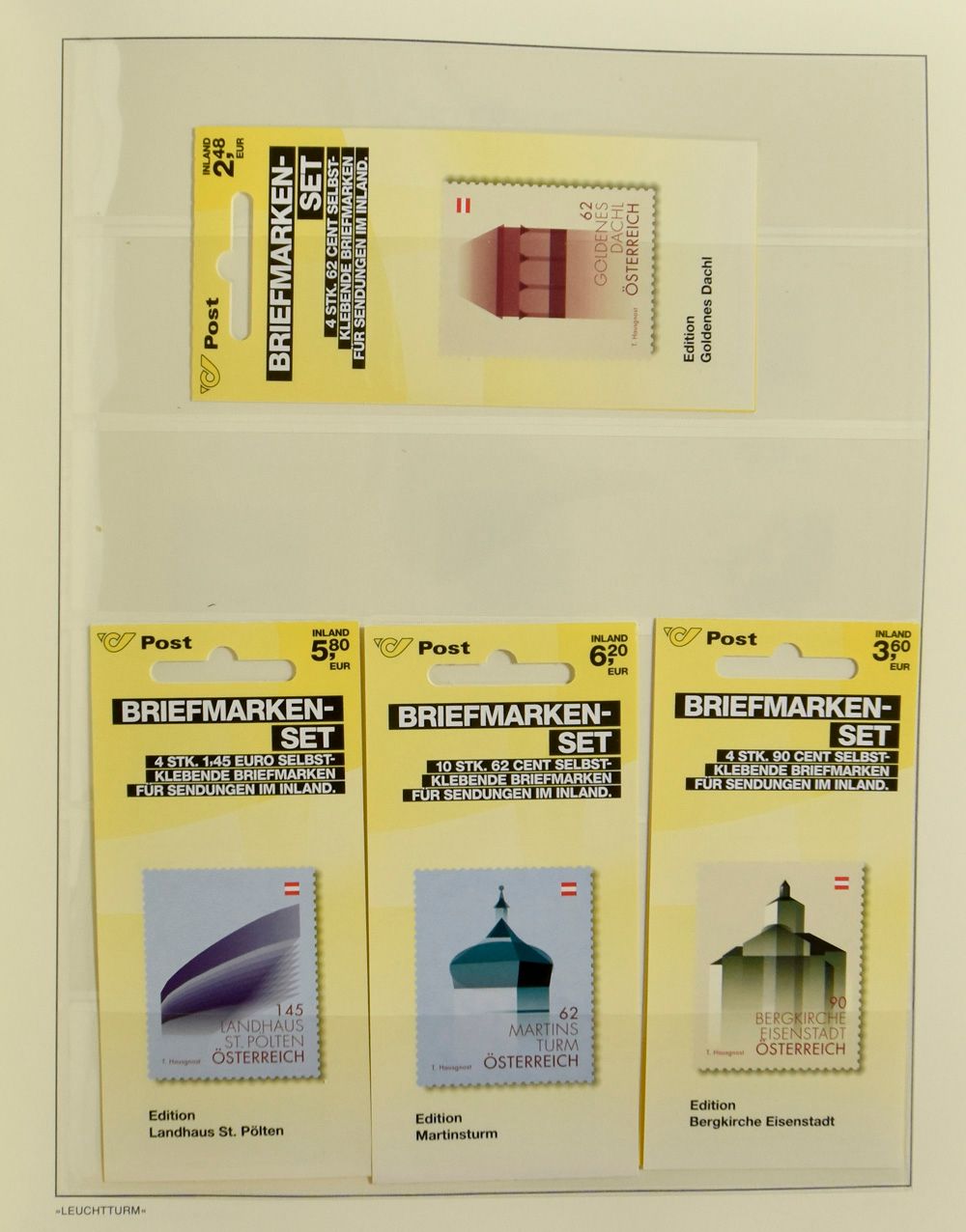 1980/2017 Mooie verzameling in 3 Leuchtturm albums, waarschijnlijk volledig incl. blokken en velletjes zelfklevers, zm (Hoge cataloguswaarde en nominale waarde)