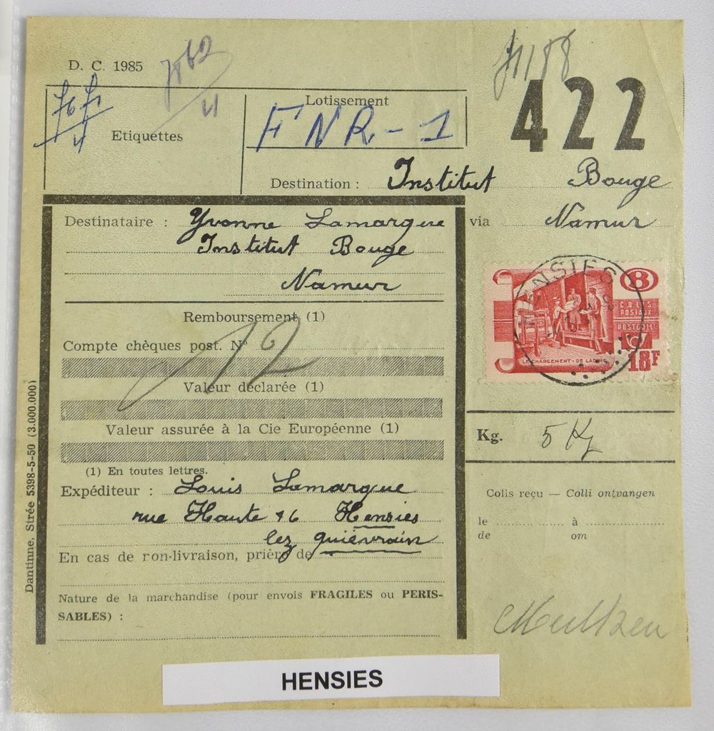 Cover with most freight notes with postmarks, also star cancellations, (approx 130 items), also some ordinary TR stamps, vf/f.