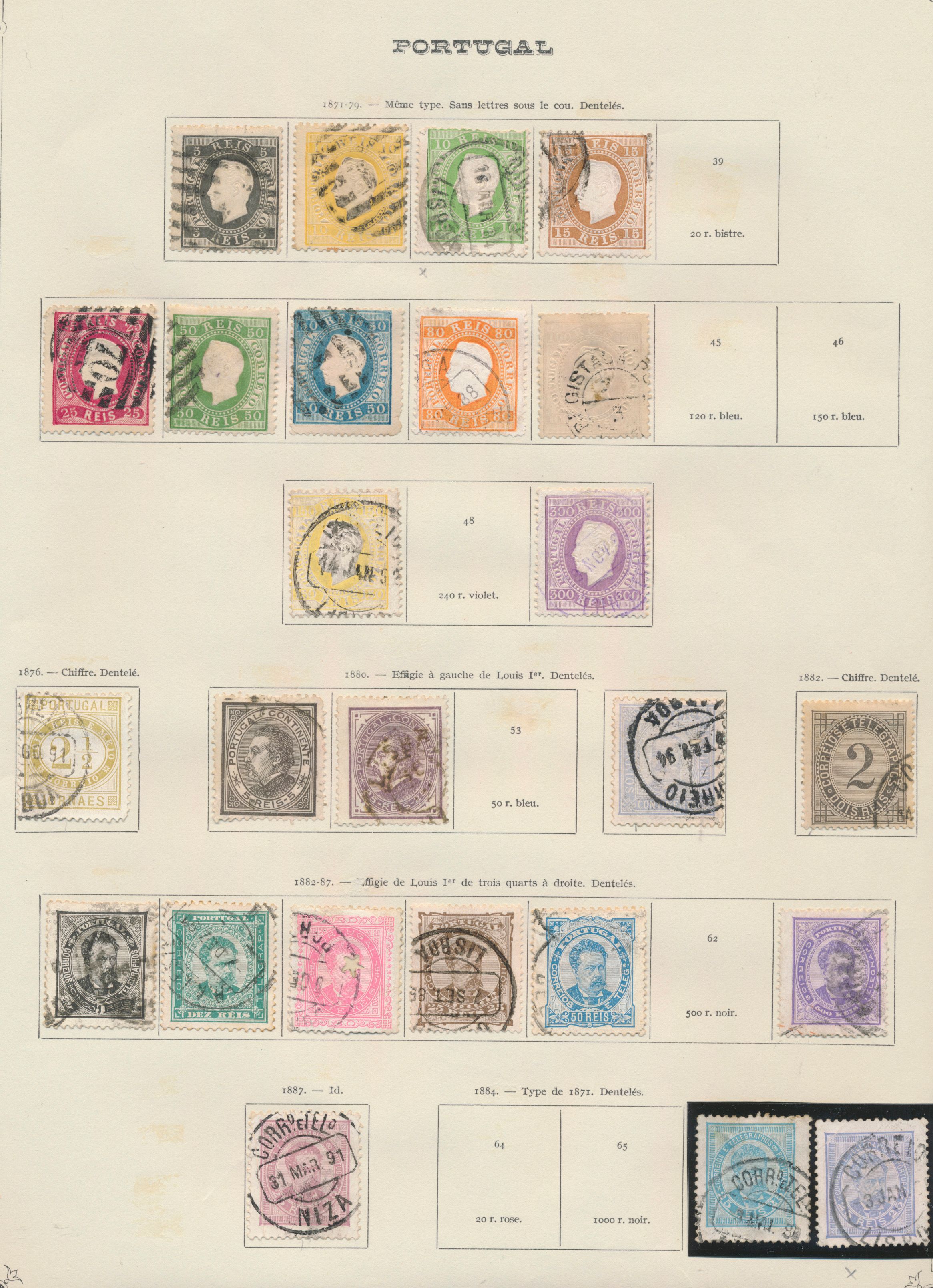 1853/1936 Verzameling op oude albumbladen met betere zegels, zm/m/ntz