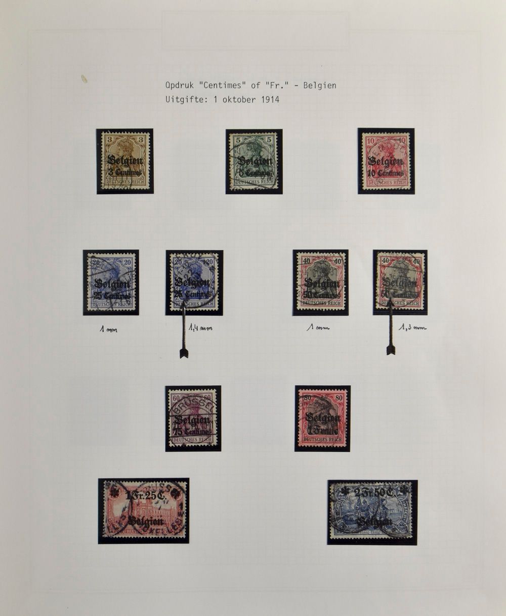 1915/1918 Verzameling 29 brieven en 33 zegels in insteekboek, zm/m 