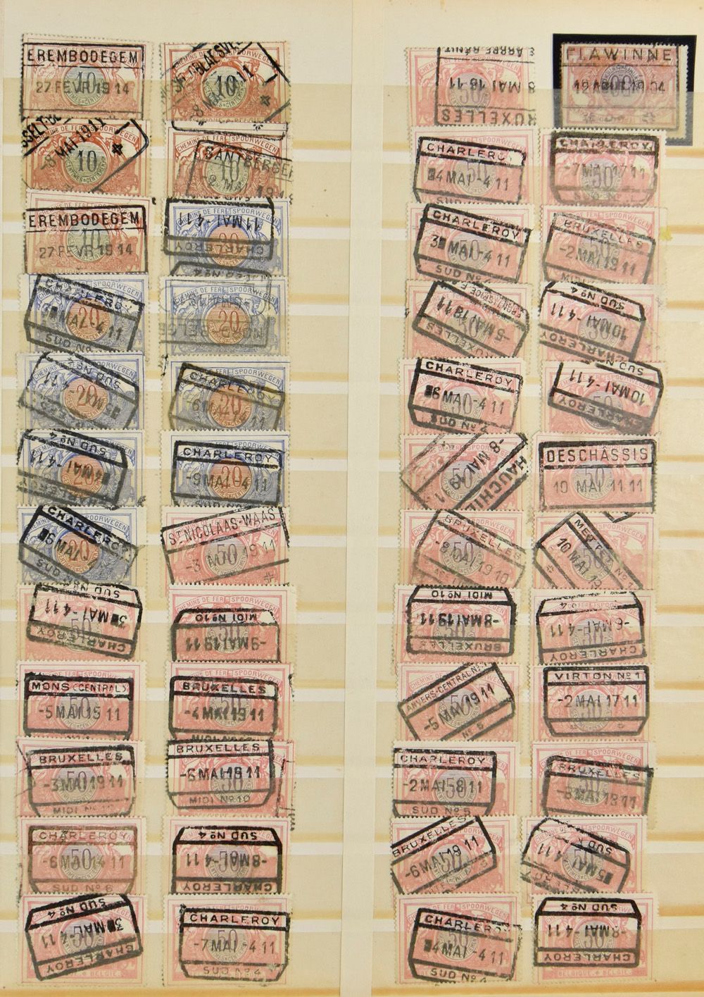 1910/1963, stockbook with about 1,000 zegekls with some better cancellations, also some preos, vf/f/to be checked.